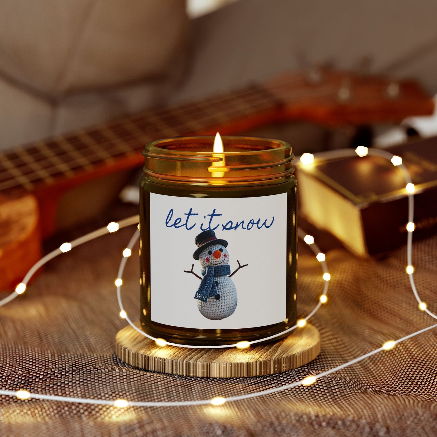 Candle Snowman Design Scented Candle