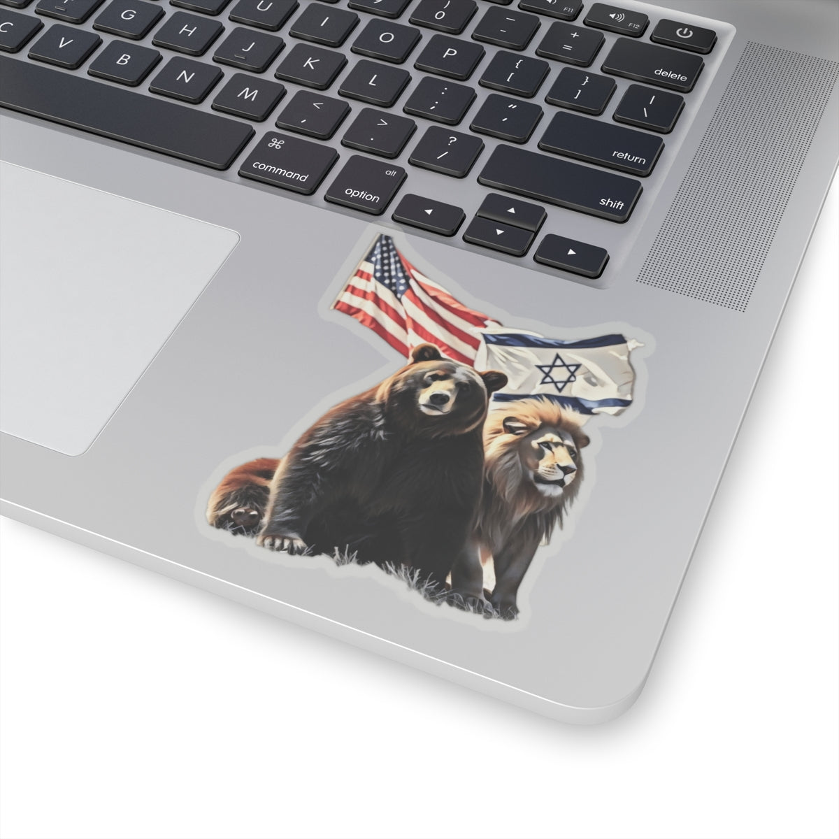 Sticker - "Allies of Strength" Israel Lion America Grizzy Bear Art Print