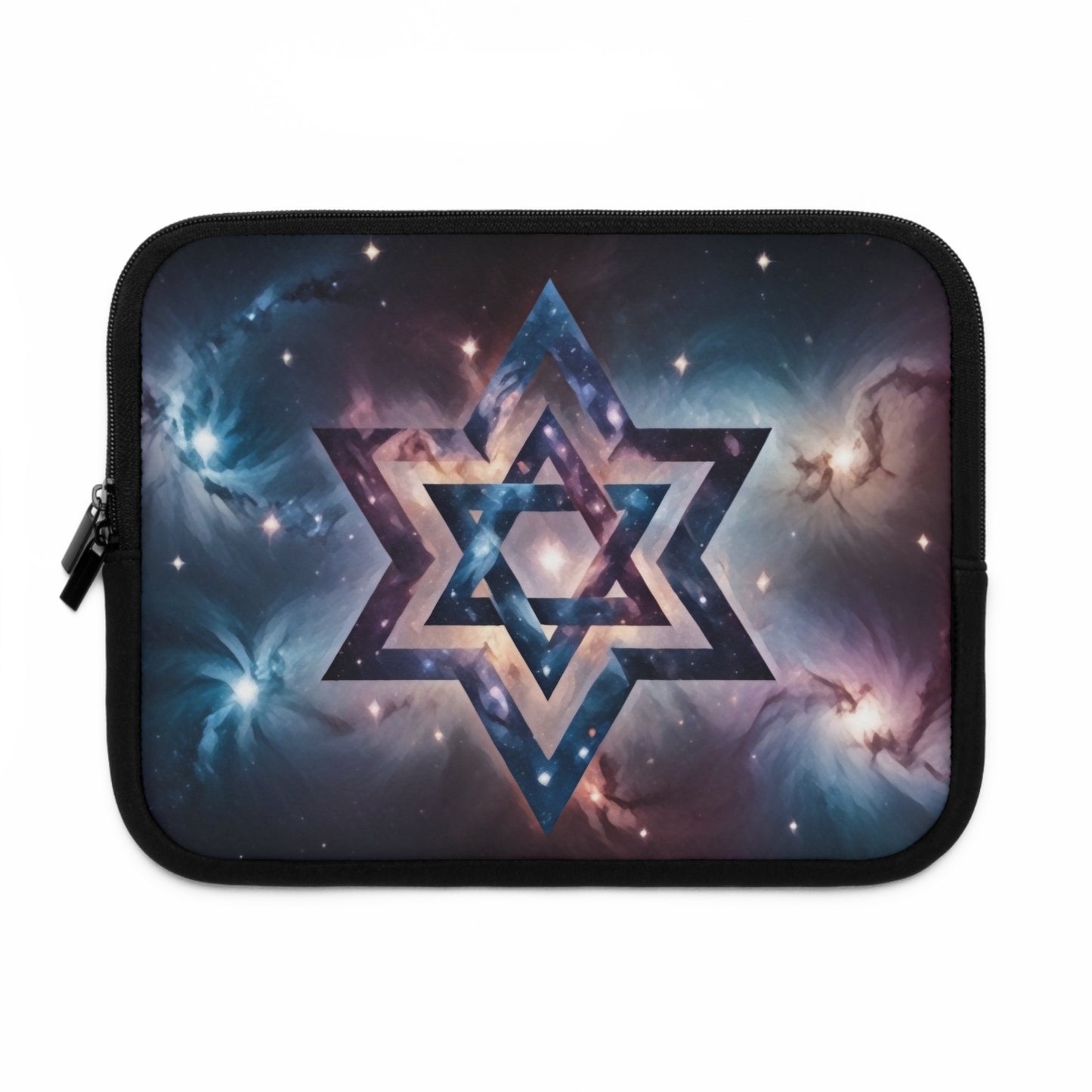 Laptop Sleeve - Galactic Star of David in the Cosmos "Cosmic Star of Unity" Chaia Malana