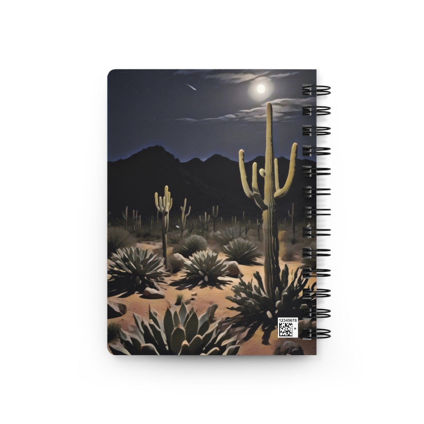 Spiral Bound Journal - Moonlight Desert Art Print