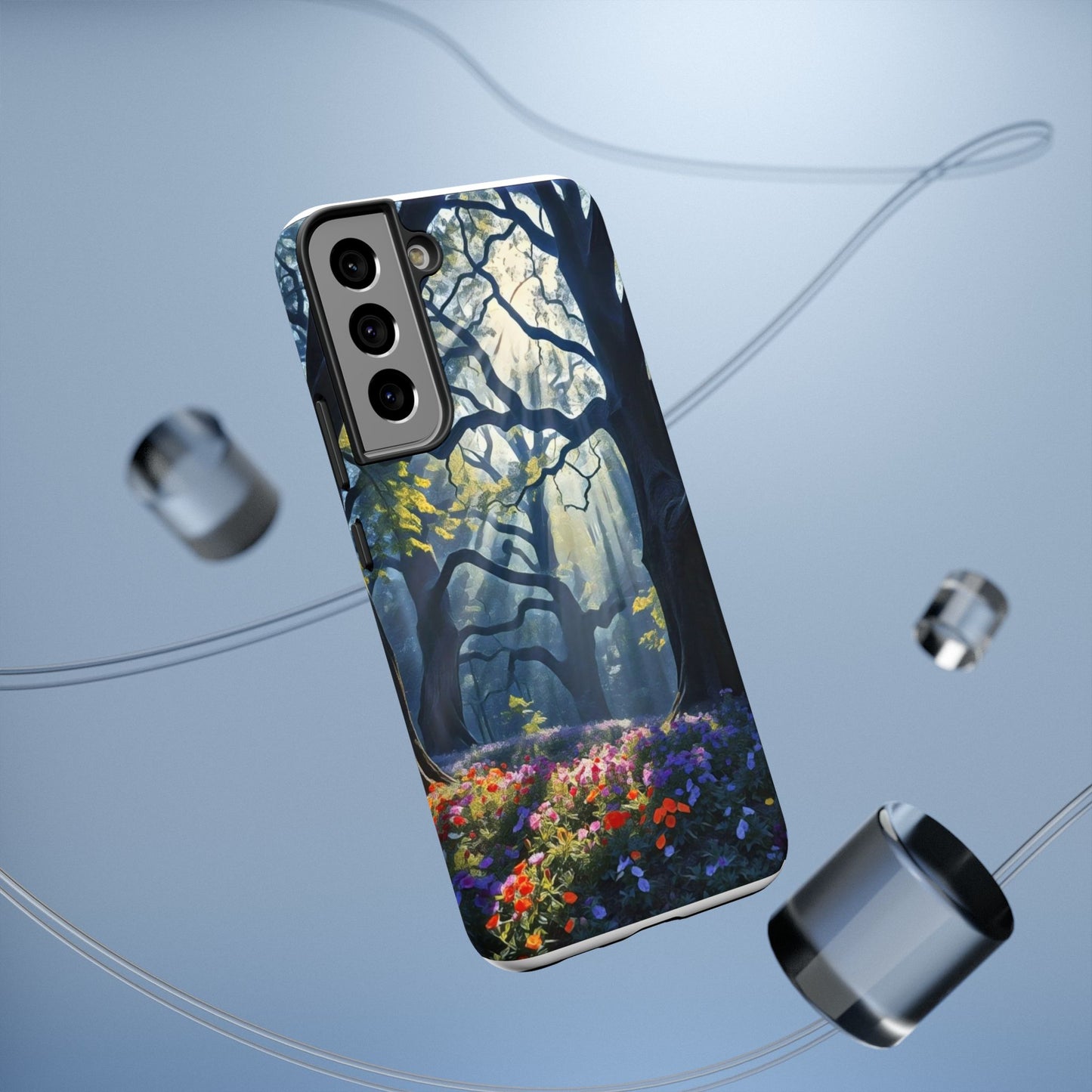 Phone Cases - Fantasy Woodland Scene Art Painting Design - "Enchanted Morning in the Woodland Grove"