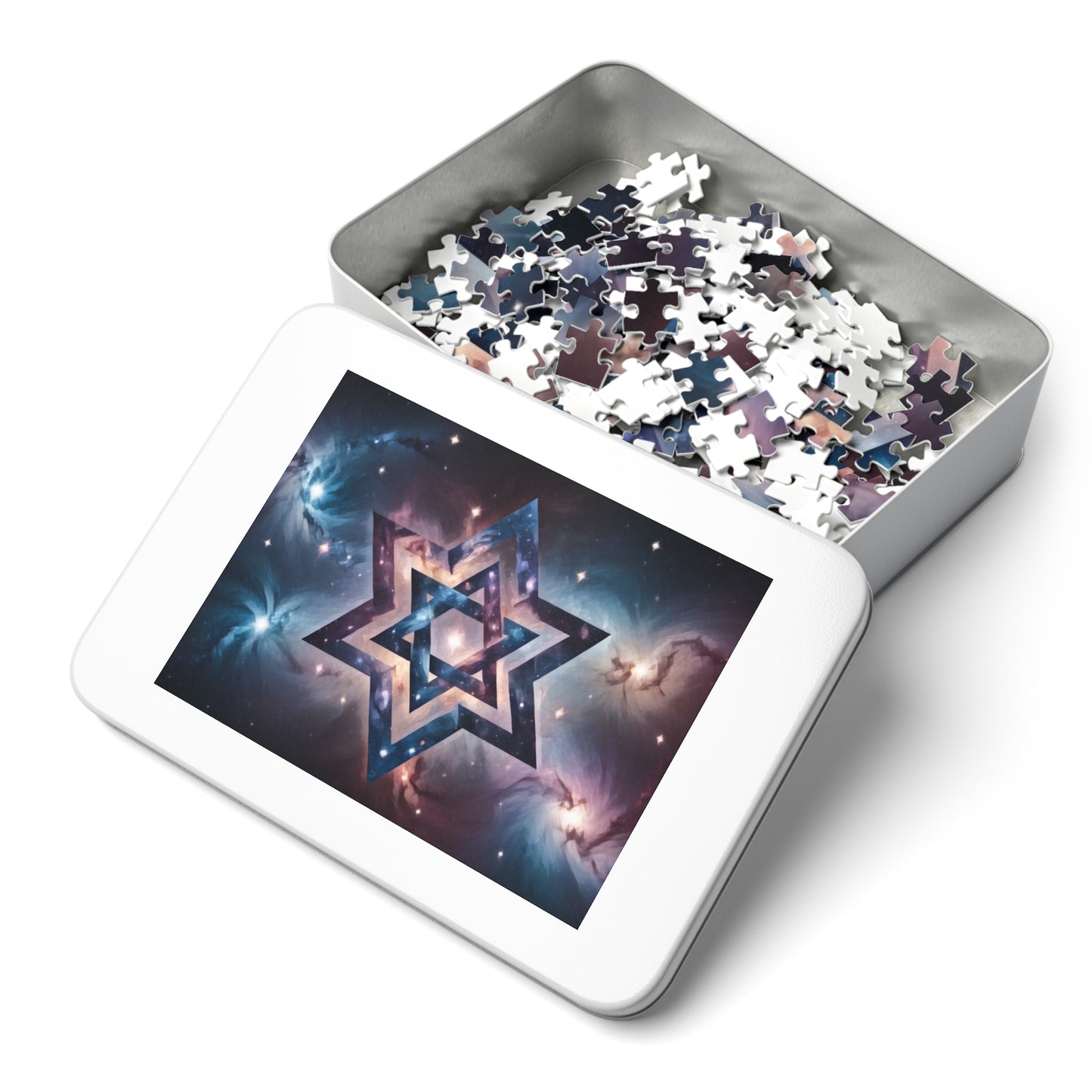 Jigsaw Puzzle - Star of David Galactic "Cosmic Star of Unity" Art Print