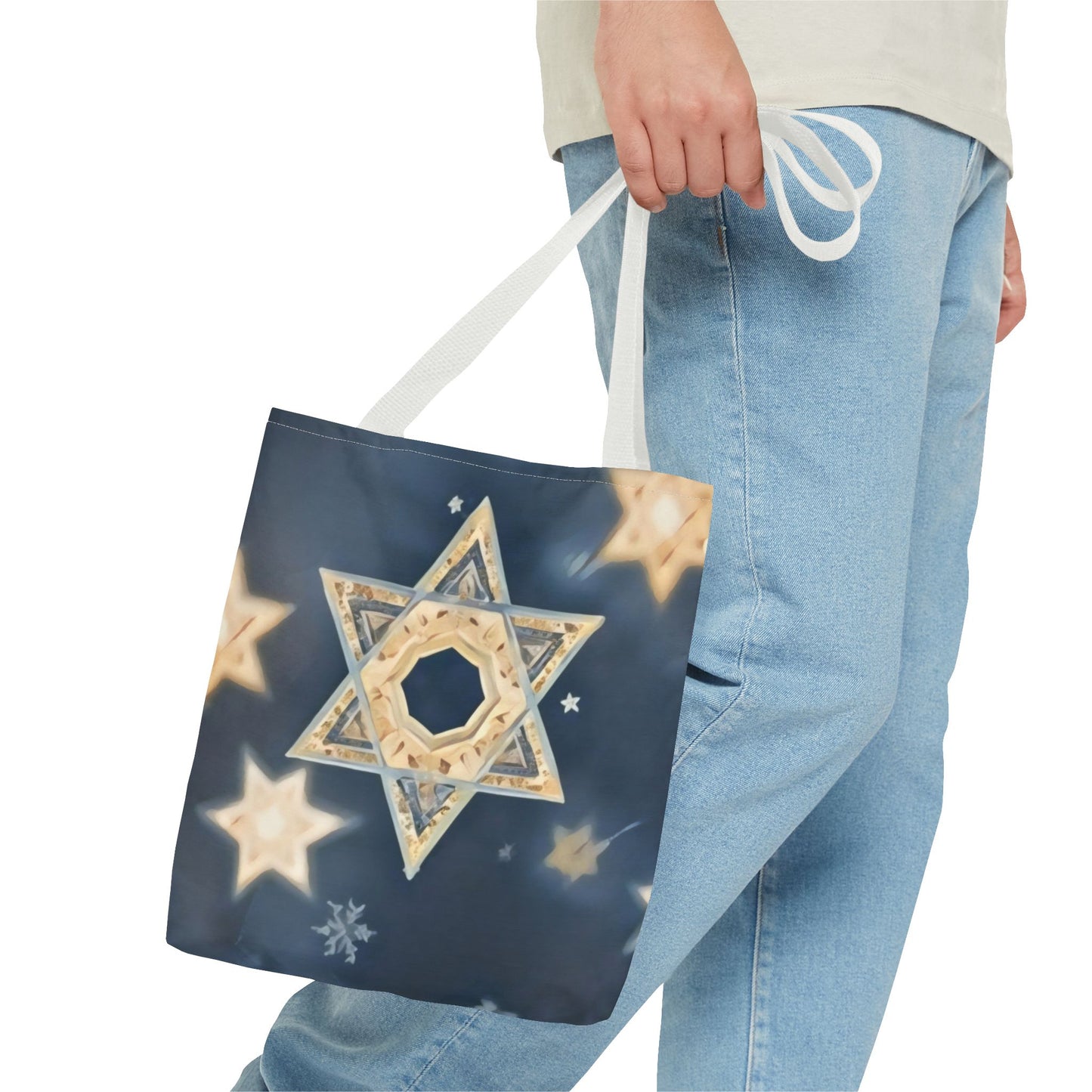 Star of David Tote Bag - Celestial Glow Design