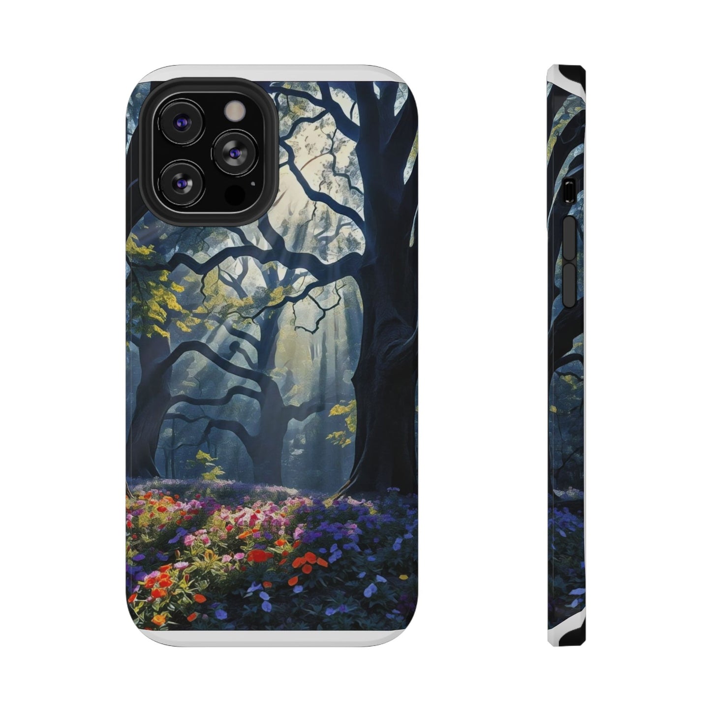 Phone Cases - Fantasy Woodland Scene Art Painting Design - "Enchanted Morning in the Woodland Grove"