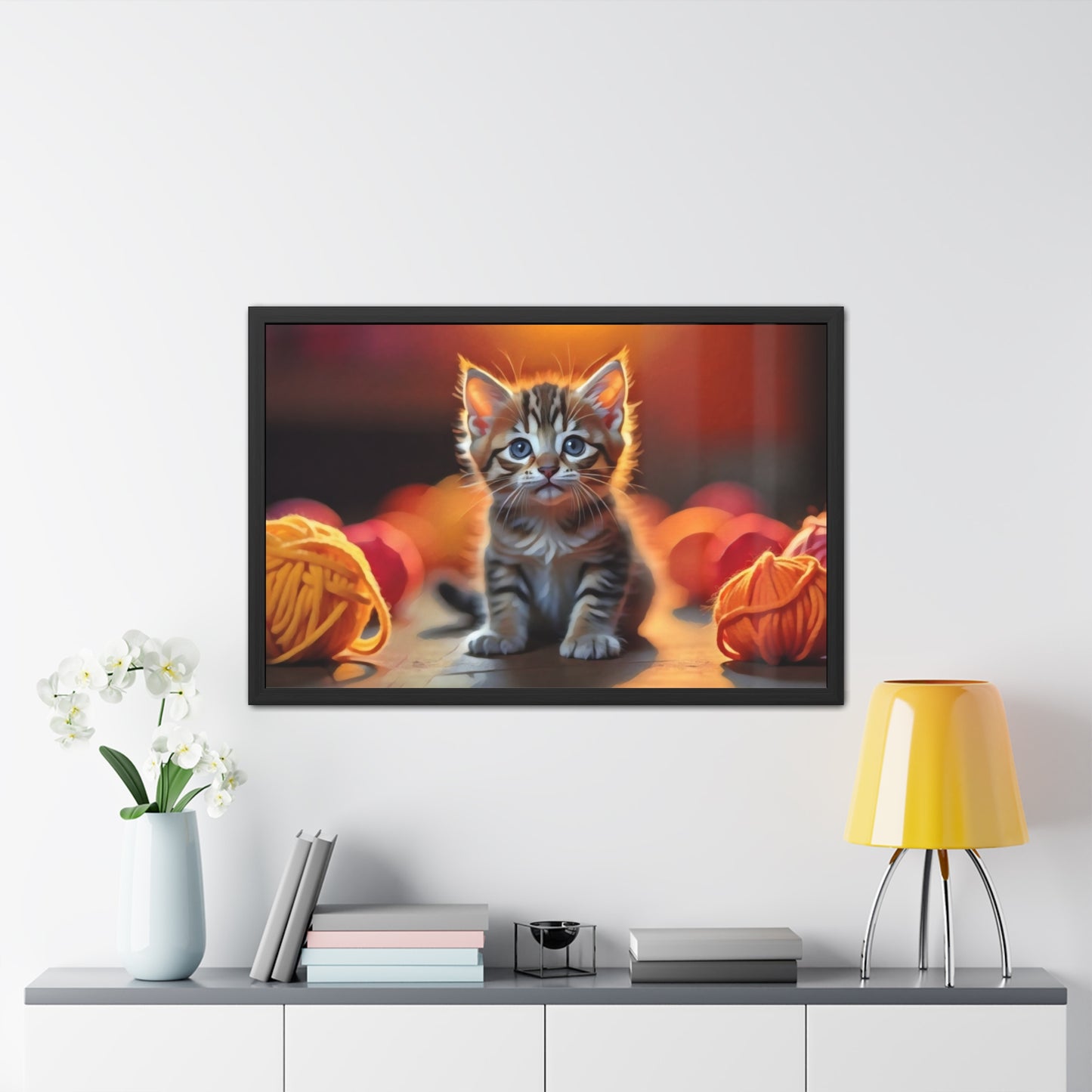 Artistic Framed Poster - Kitten Artwork Poster