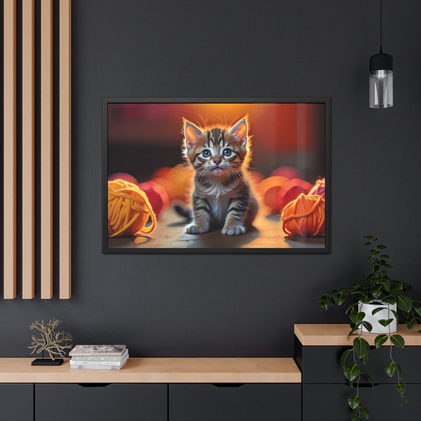 Artistic Framed Poster - Kitten Artwork Poster