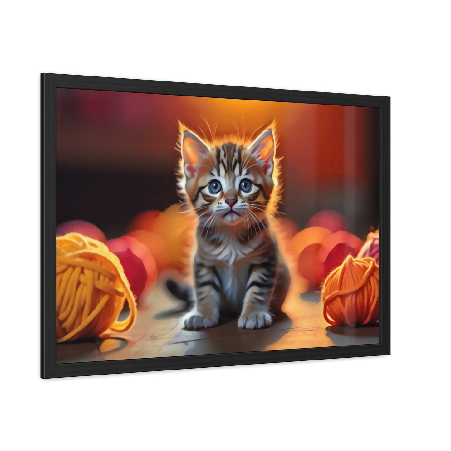 Artistic Framed Poster - Kitten Artwork Poster