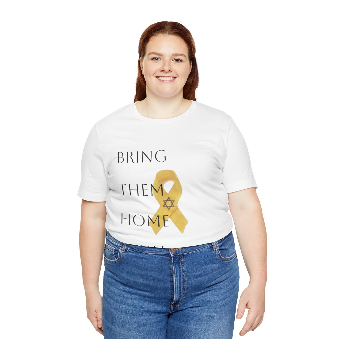 Yellow Ribbon "Bring Them Home Now" Unisex Jersey Short Sleeve Tee