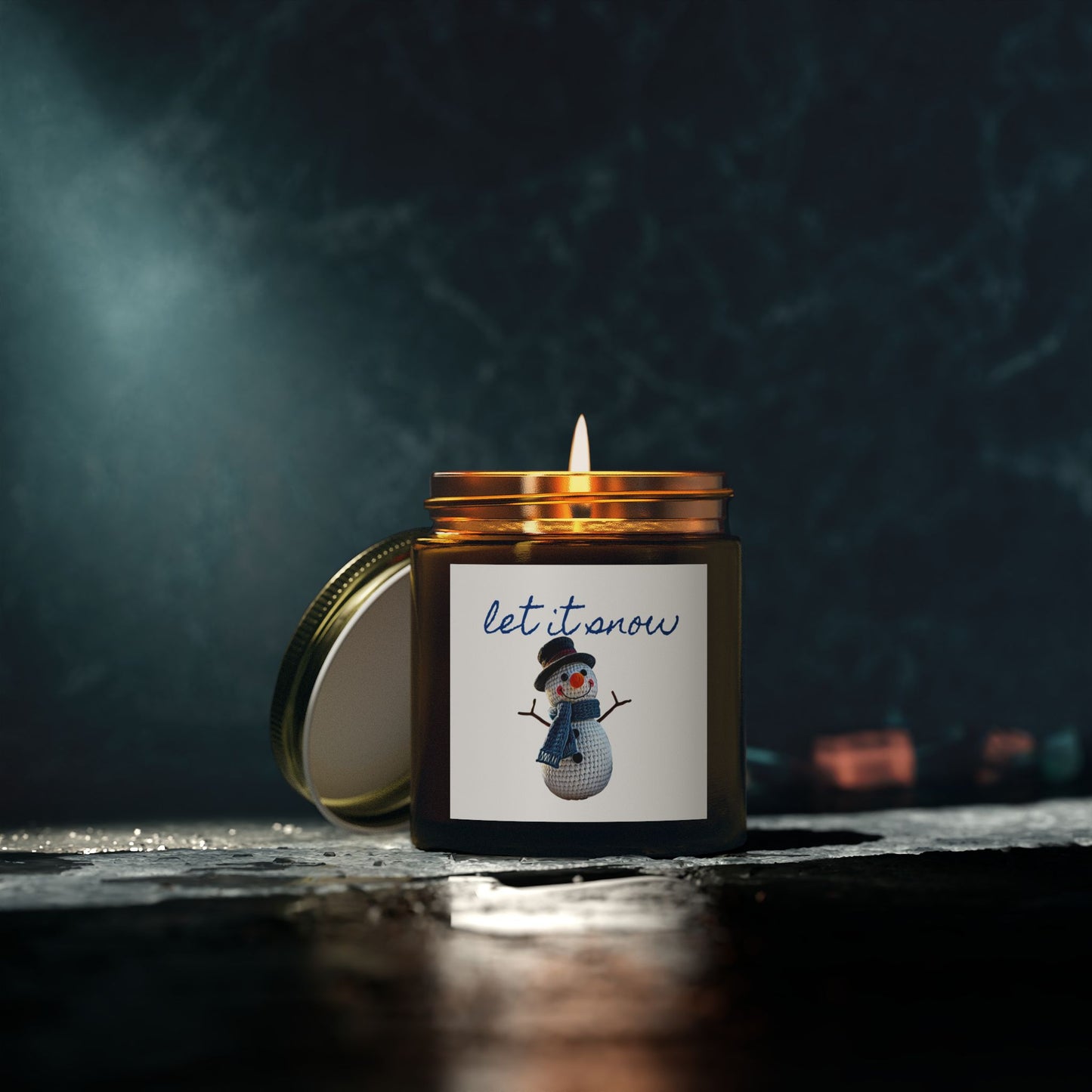 Candle Snowman Design Scented Candle