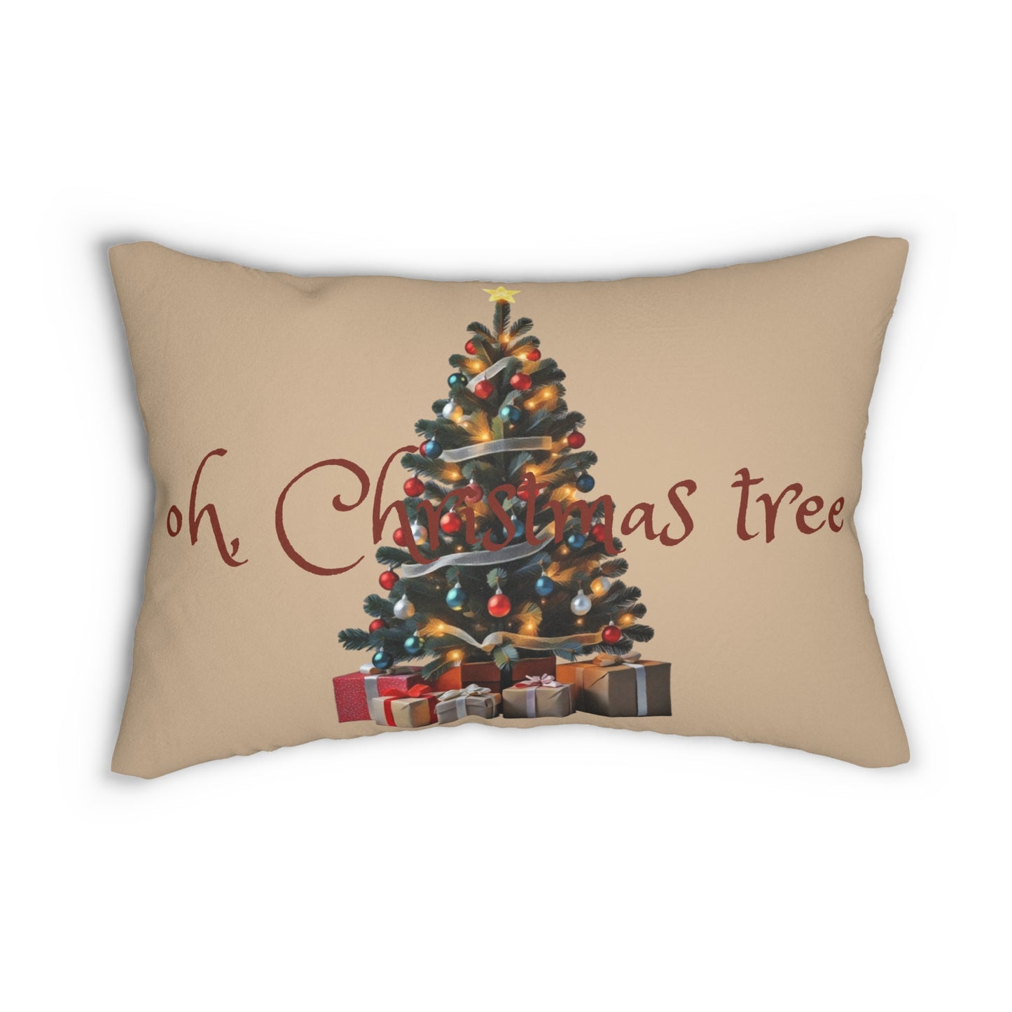 Lumbar Pillow - Christmas Tree Art Print "oh, Christmas tree"