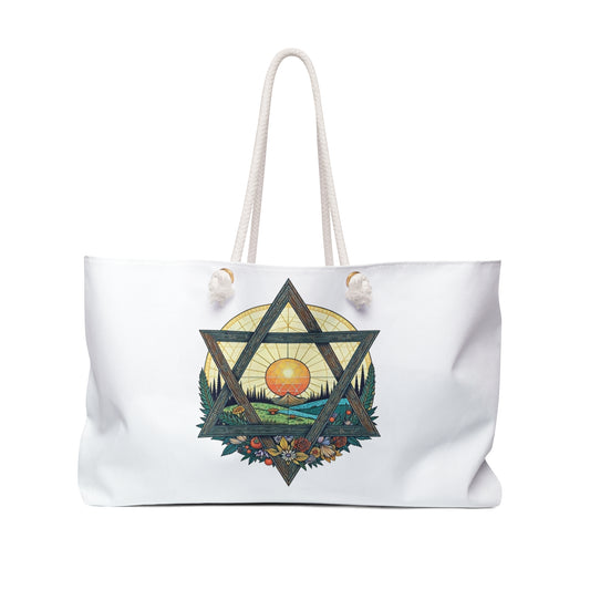 Weekender Bag - Jewish Star of David Nature Landscape Design by Chaia Malana