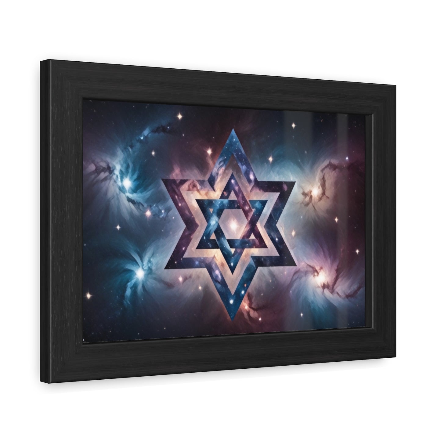 Artistic Framed Posters - Galactic Star of David in the Cosmos "Cosmic Star of Unity" Chaia Malana