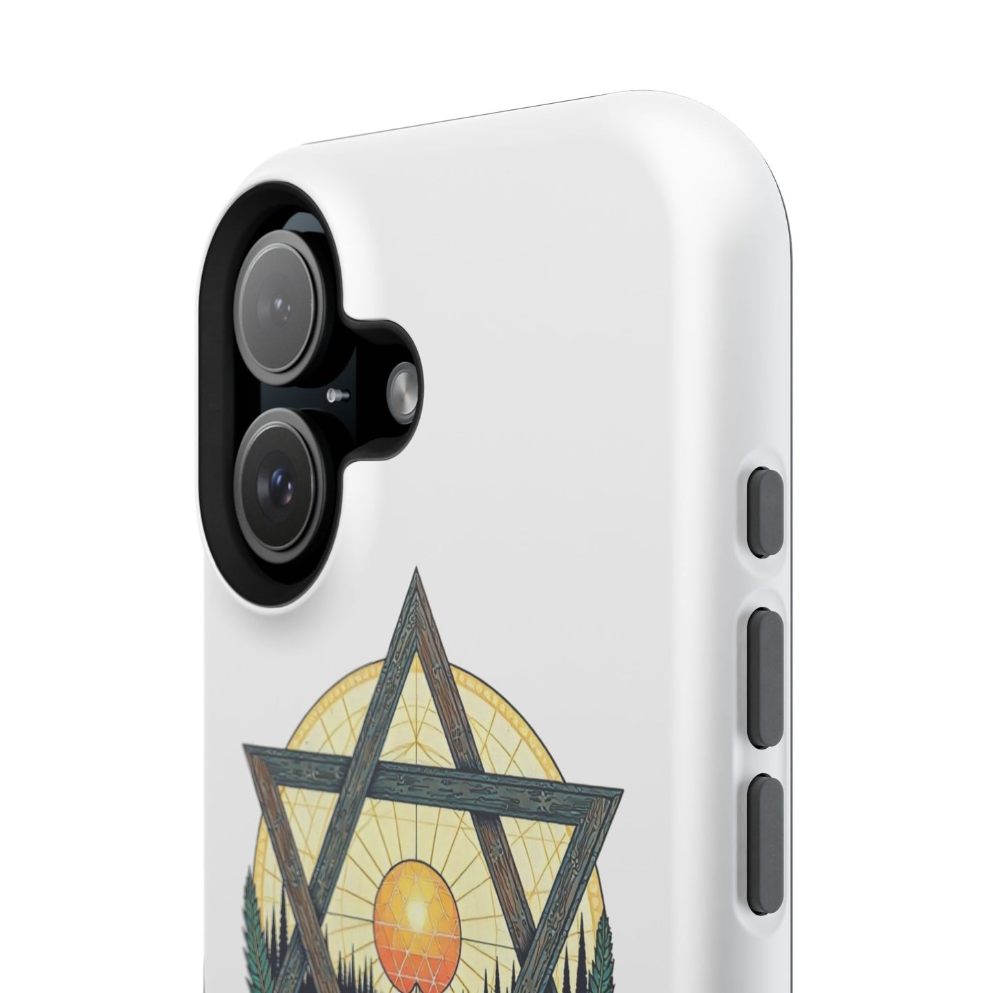 Phone Cases - Jewish Star of David Nature Landscape Design