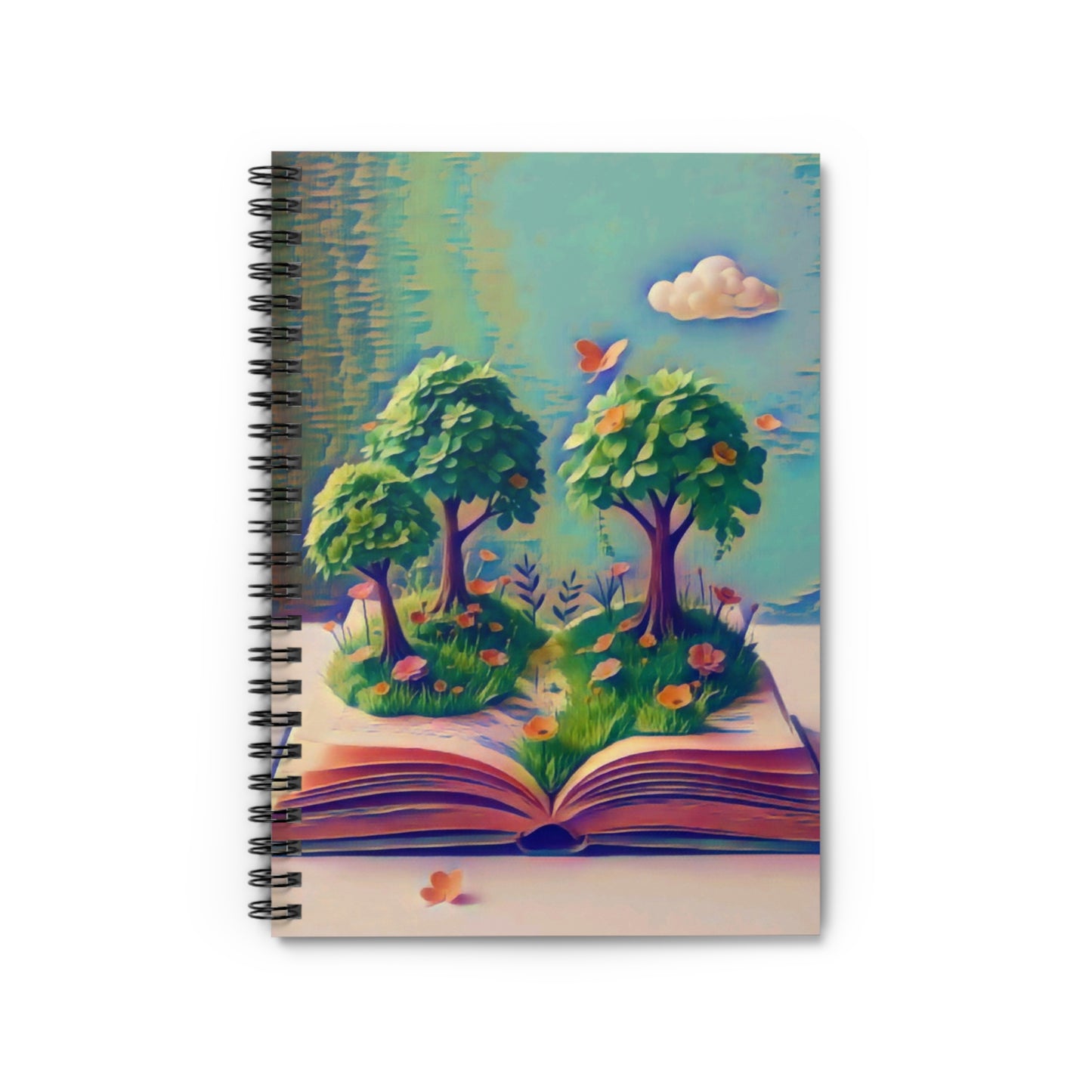 Spiral Notebook - Forest Book Art Print, Ruled Line