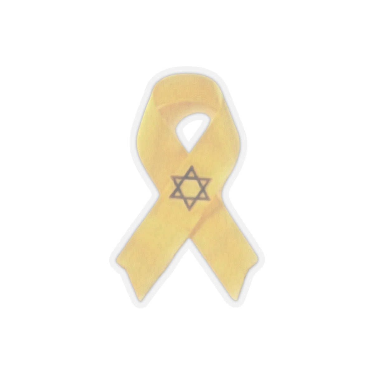 Sticker - Yellow Awareness Ribbon Colored Pencil Art Print Bring Them Home Now