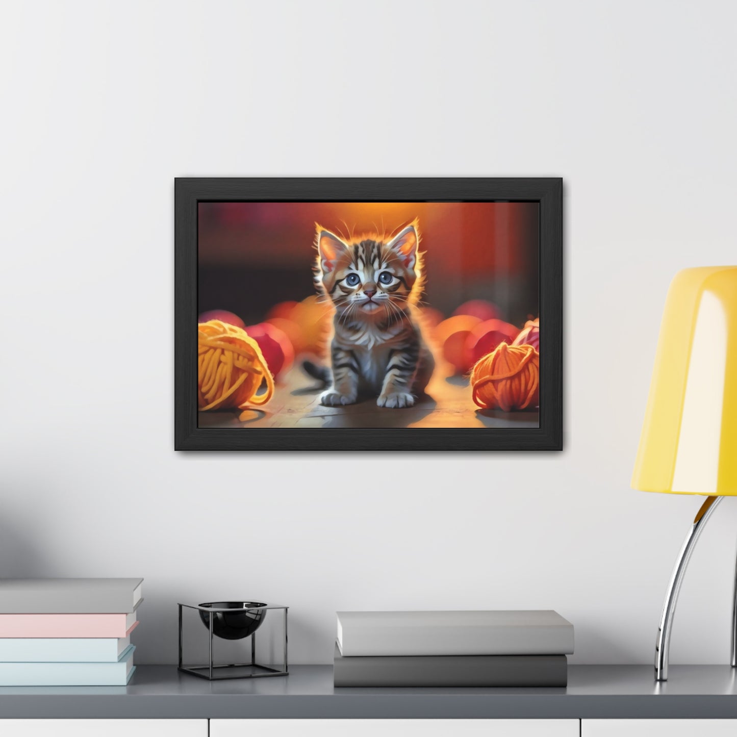 Artistic Framed Poster - Kitten Artwork Poster