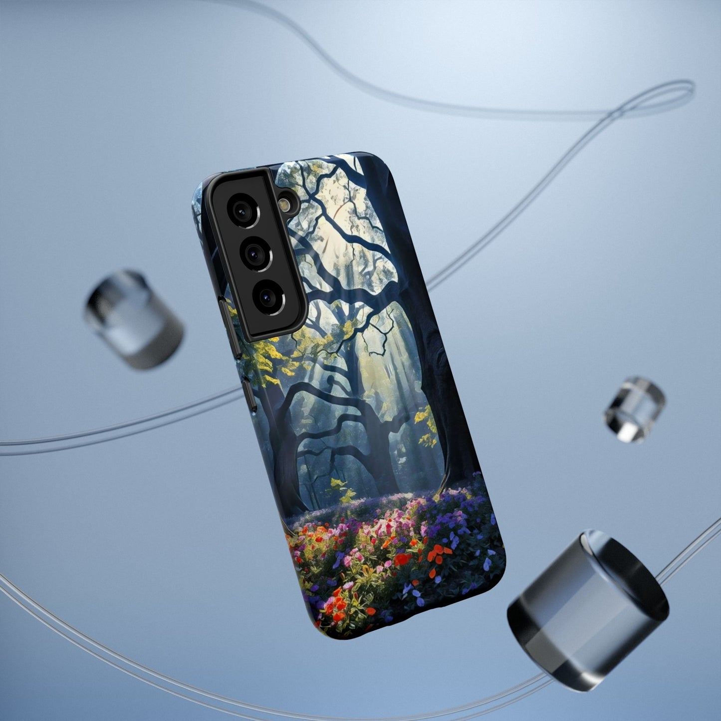 Phone Cases - Fantasy Woodland Scene Art Painting Design - "Enchanted Morning in the Woodland Grove"