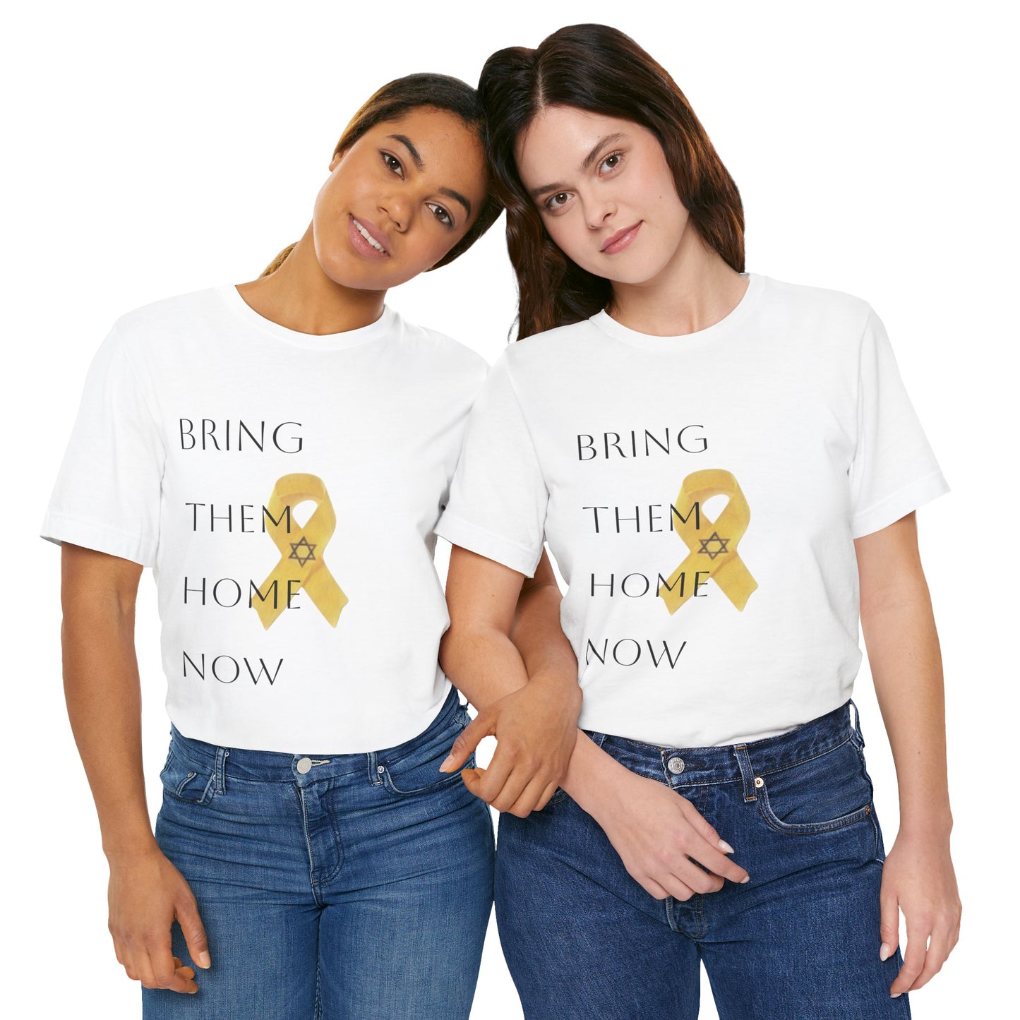 Yellow Ribbon "Bring Them Home Now" Unisex Jersey Short Sleeve Tee