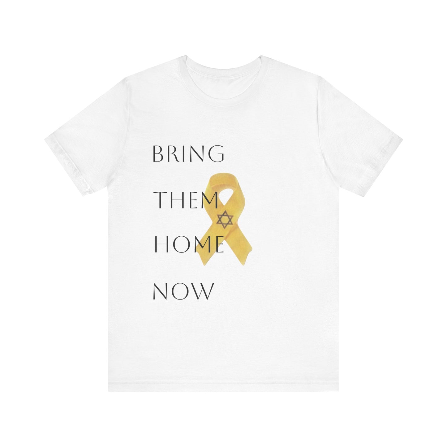 Yellow Ribbon "Bring Them Home Now" Unisex Jersey Short Sleeve Tee