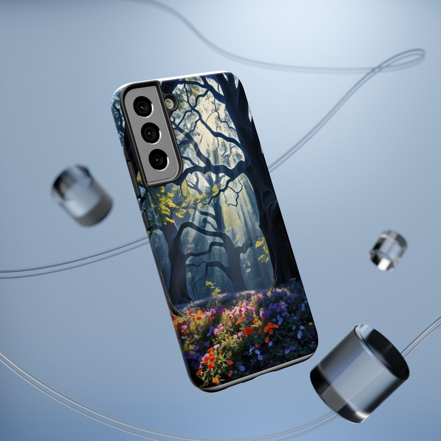 Phone Cases - Fantasy Woodland Scene Art Painting Design - "Enchanted Morning in the Woodland Grove"