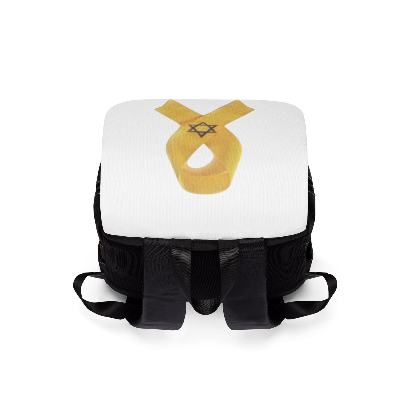 Backpack with Yellow Awareness Ribbon Design - Hostages into Gaza Tribute