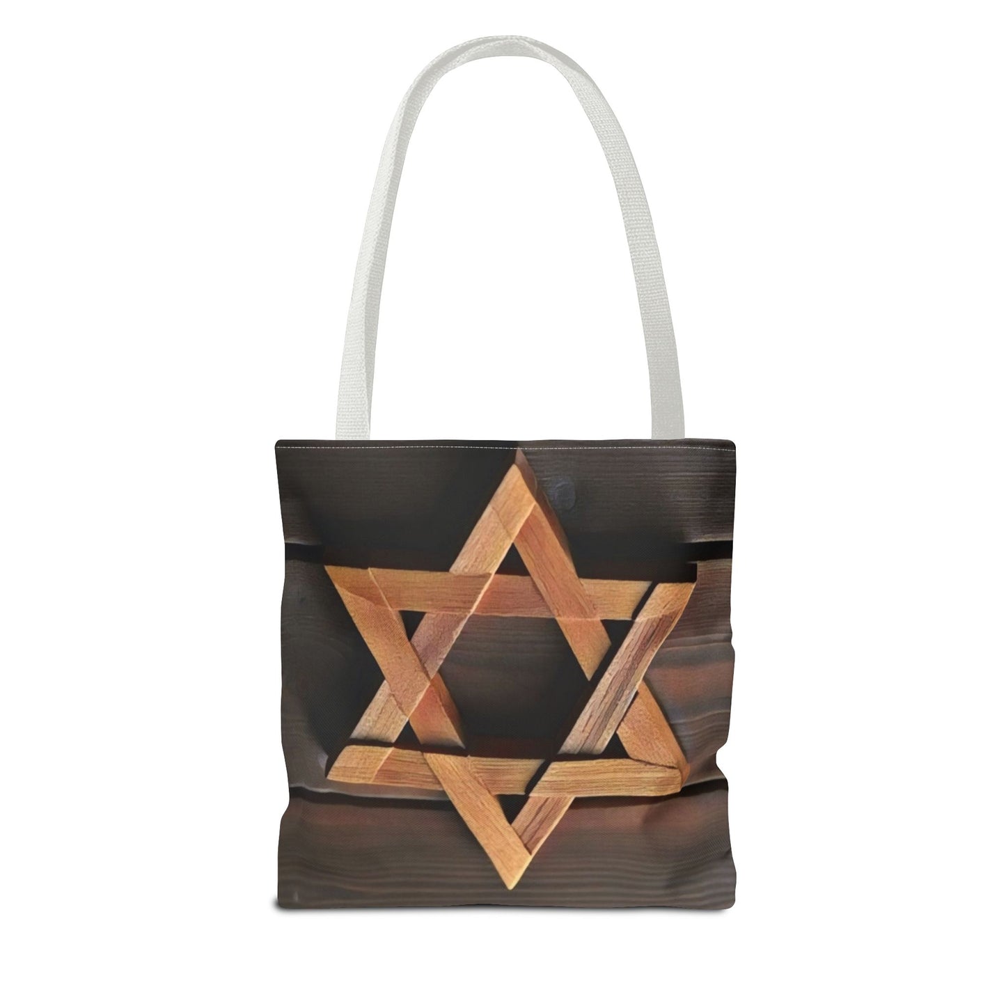 Star of David Tote Bag - Wooden Design Magen David