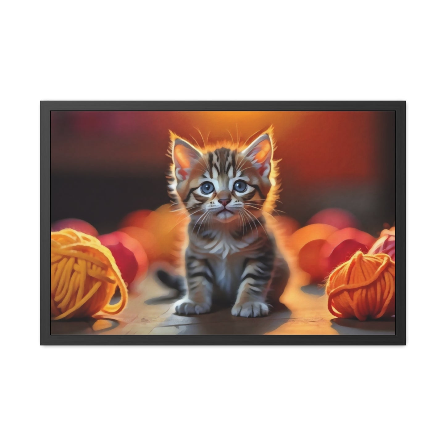 Artistic Framed Poster - Kitten Artwork Poster