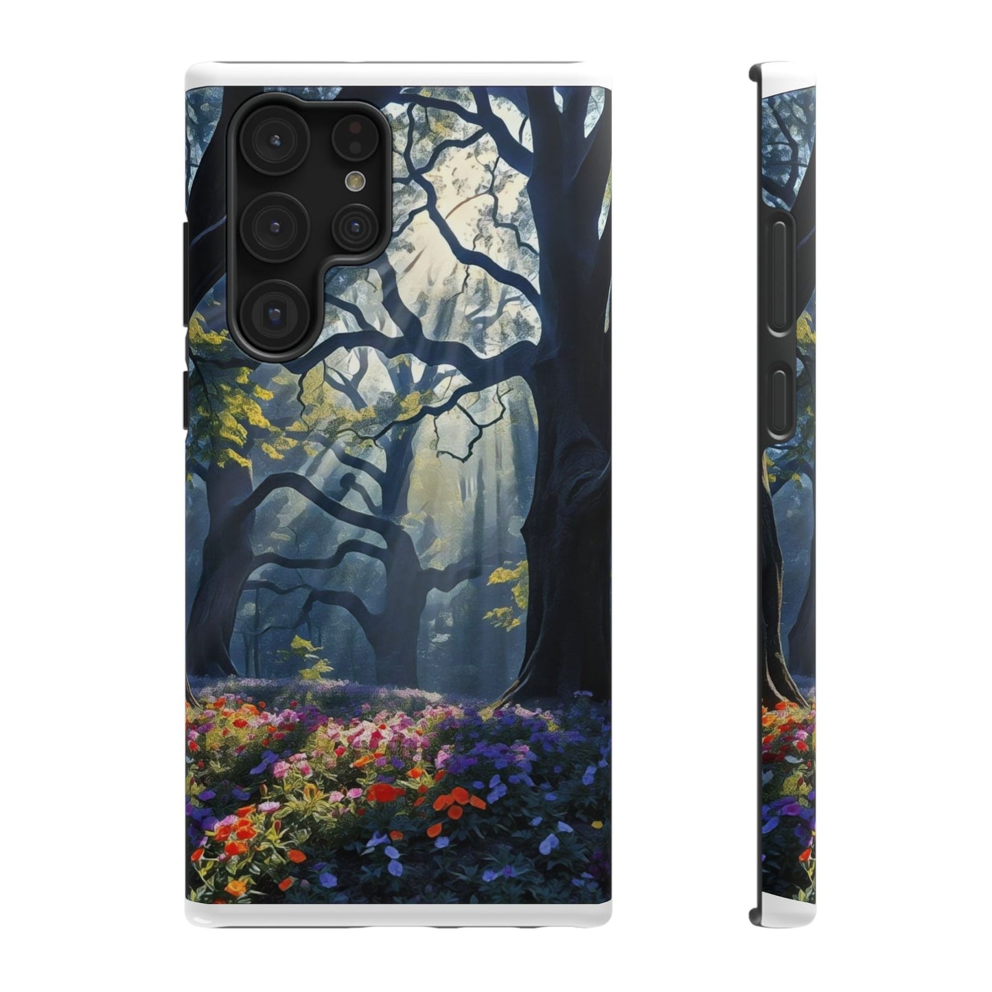 Phone Cases - Fantasy Woodland Scene Art Painting Design - "Enchanted Morning in the Woodland Grove"