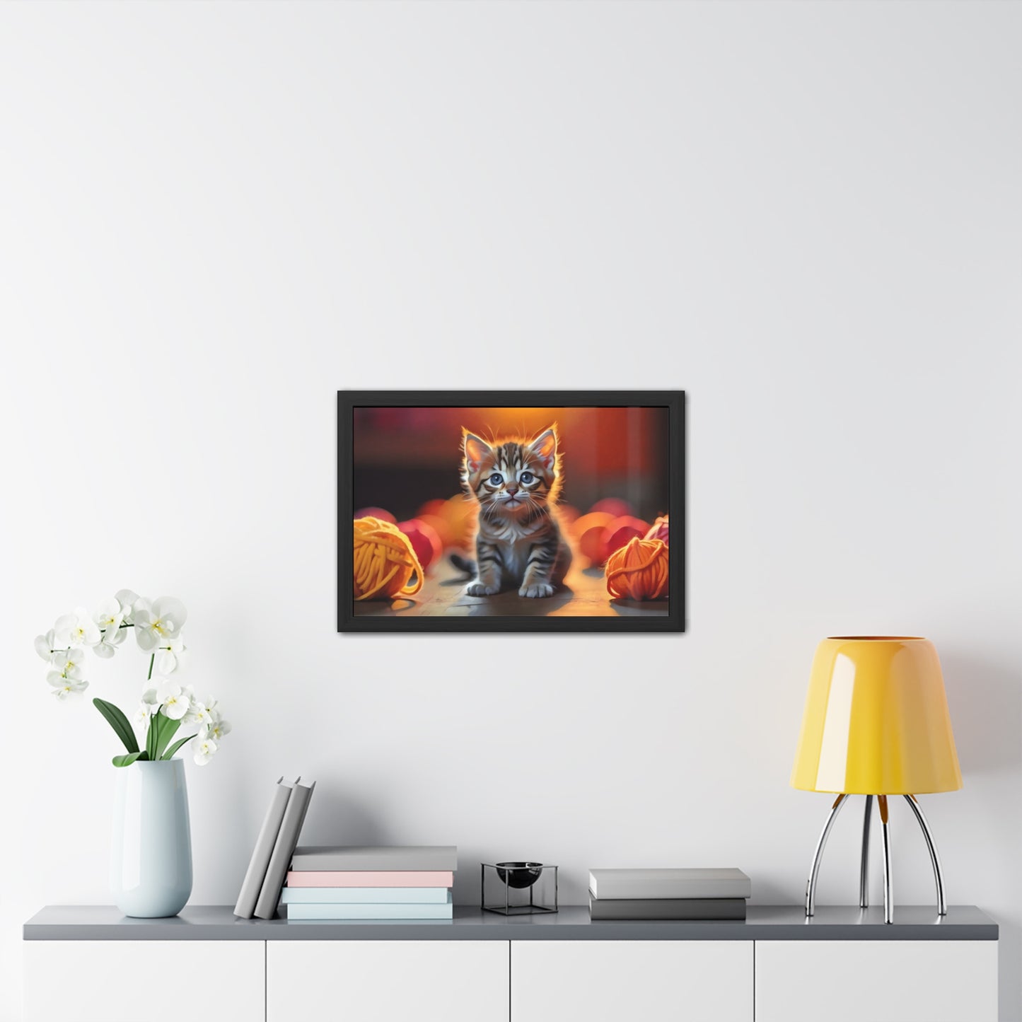 Artistic Framed Poster - Kitten Artwork Poster