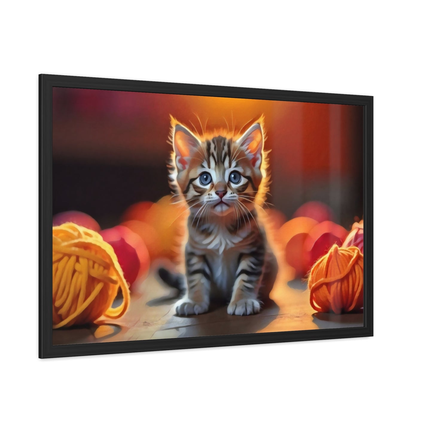 Artistic Framed Poster - Kitten Artwork Poster