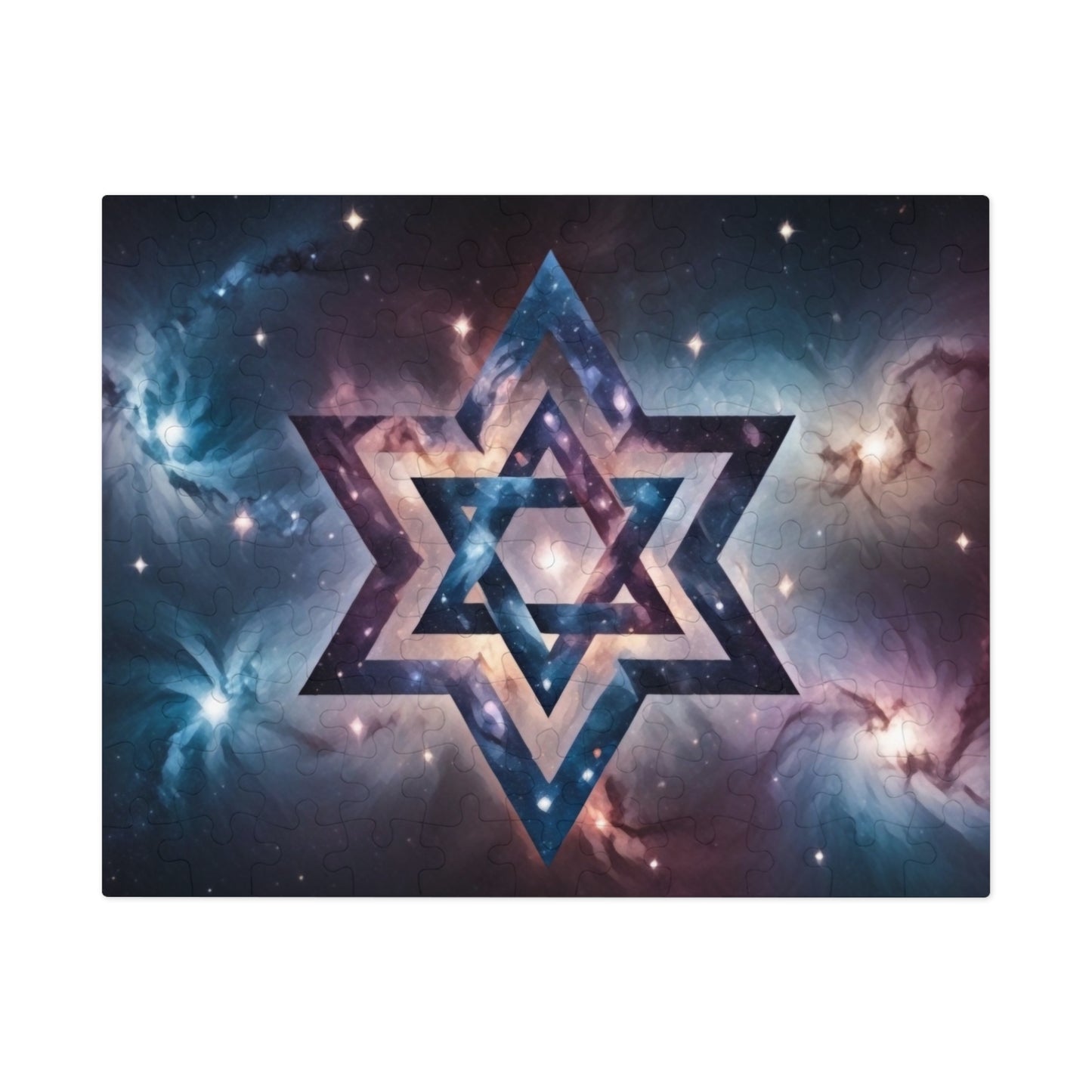 Jigsaw Puzzle - Star of David Galactic "Cosmic Star of Unity" Art Print