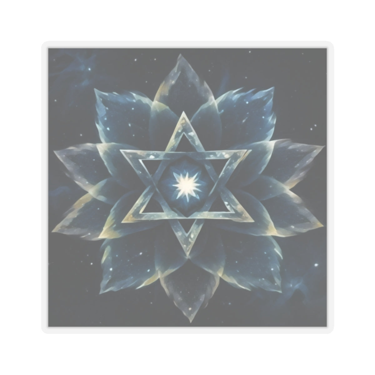 Sticker - "Cosmic Bloom" Star of David Full Art Print