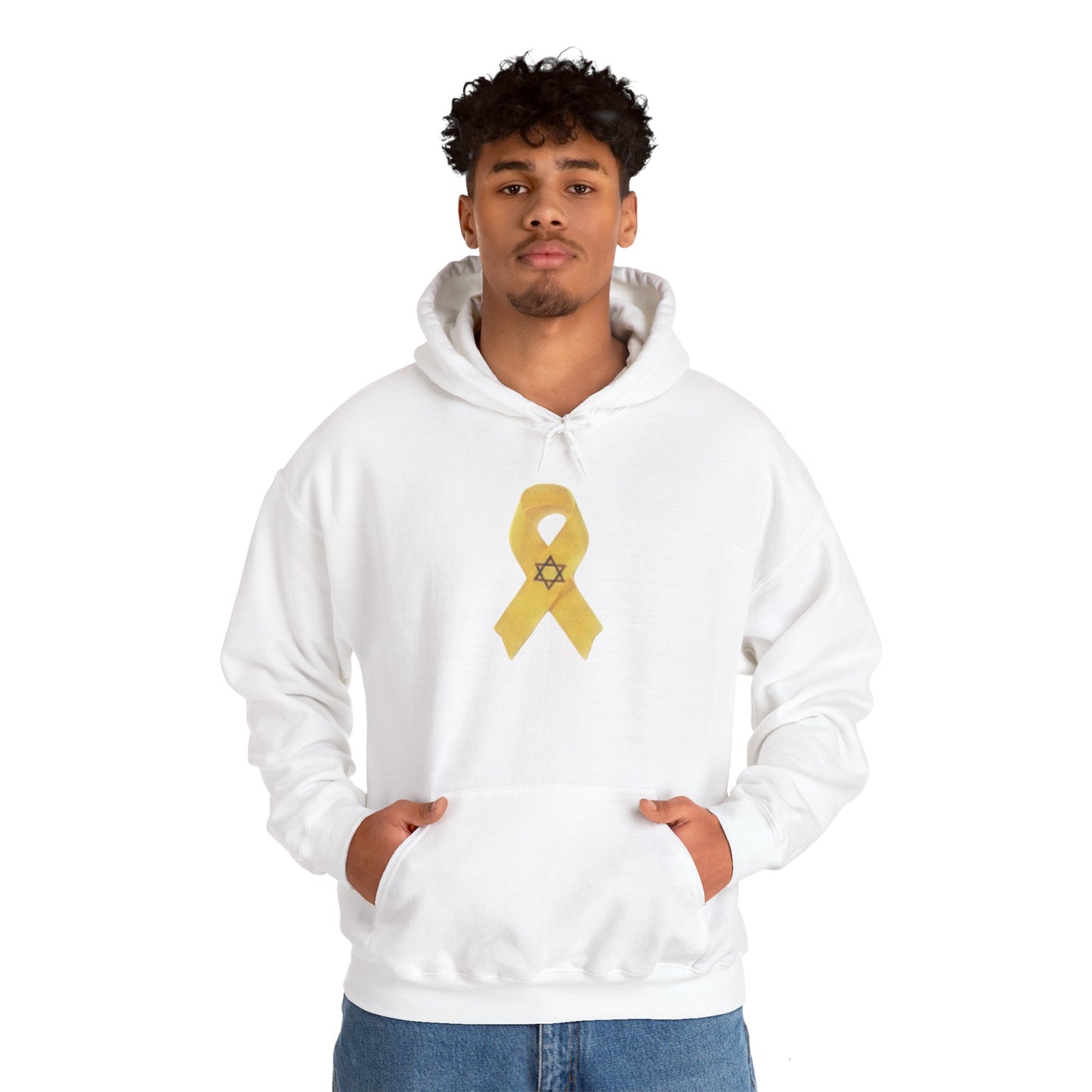 Unisex Heavy Blend™ Hooded Sweatshirt - Yellow Awareness Ribbon Bring Them Home Now