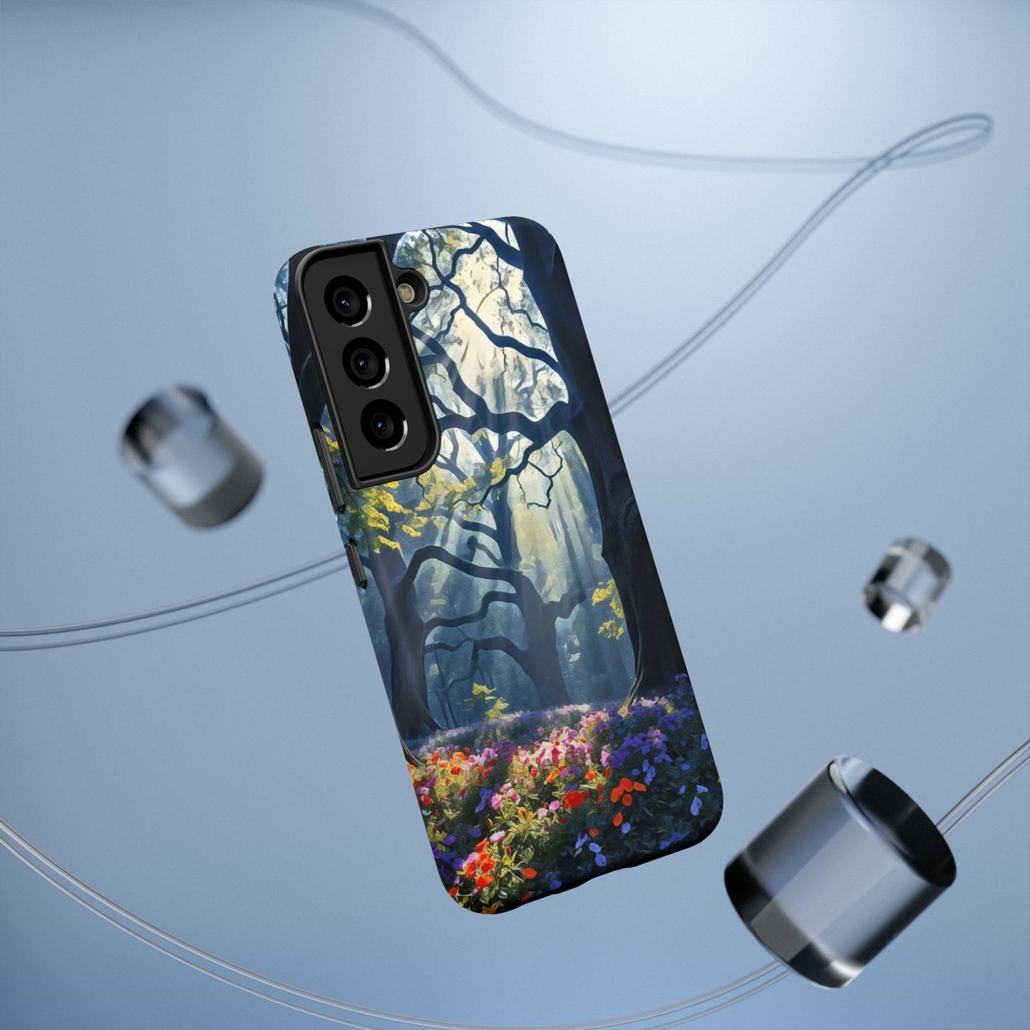 Phone Cases - Fantasy Woodland Scene Art Painting Design - "Enchanted Morning in the Woodland Grove"