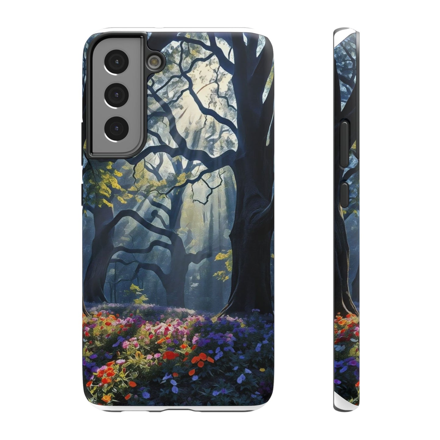 Phone Cases - Fantasy Woodland Scene Art Painting Design - "Enchanted Morning in the Woodland Grove"