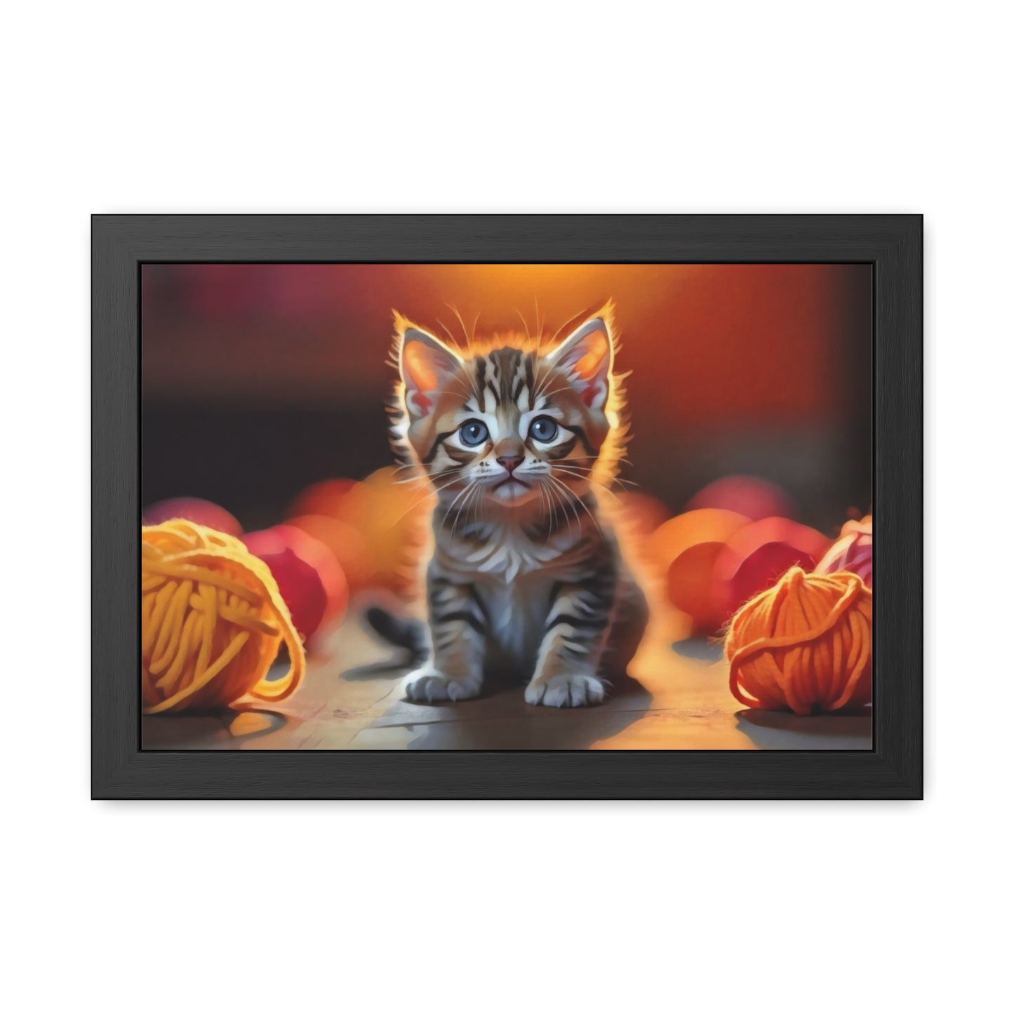 Artistic Framed Poster - Kitten Artwork Poster