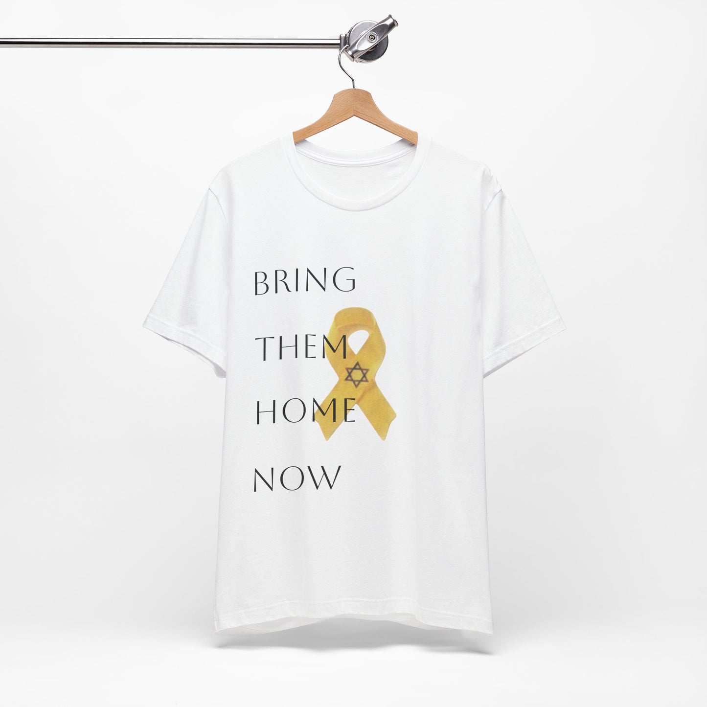 Yellow Ribbon "Bring Them Home Now" Unisex Jersey Short Sleeve Tee