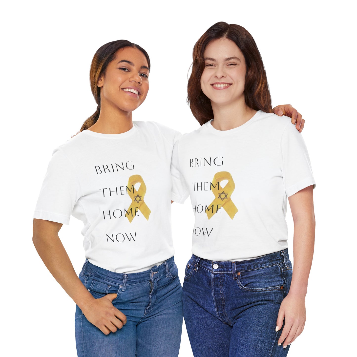 Yellow Ribbon "Bring Them Home Now" Unisex Jersey Short Sleeve Tee