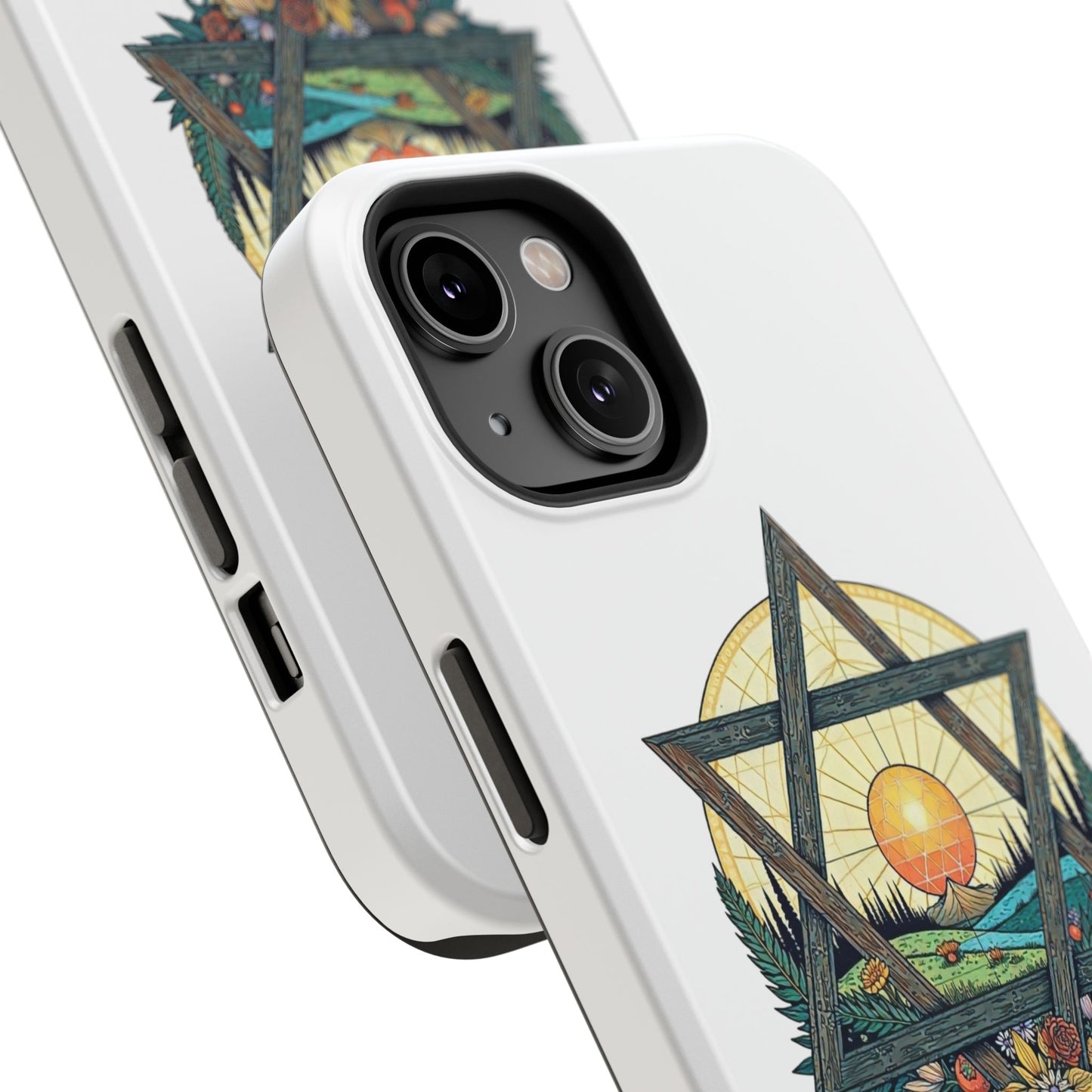 Phone Cases - Jewish Star of David Nature Landscape Design