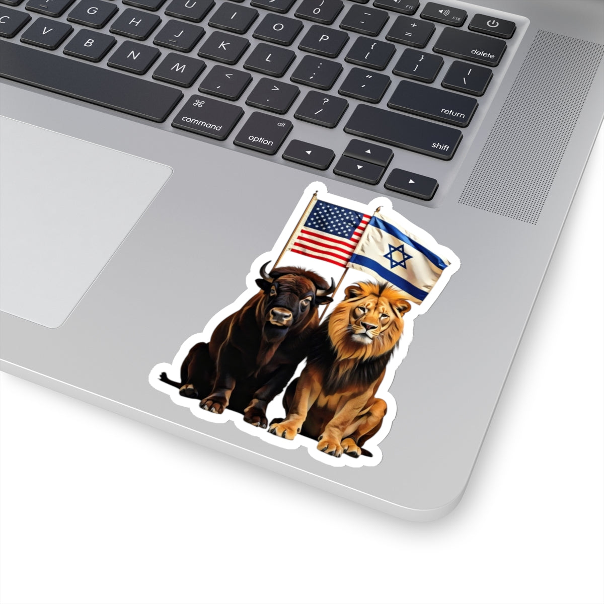 Sticker - "Unity of Strength" Israel Lion America Bison