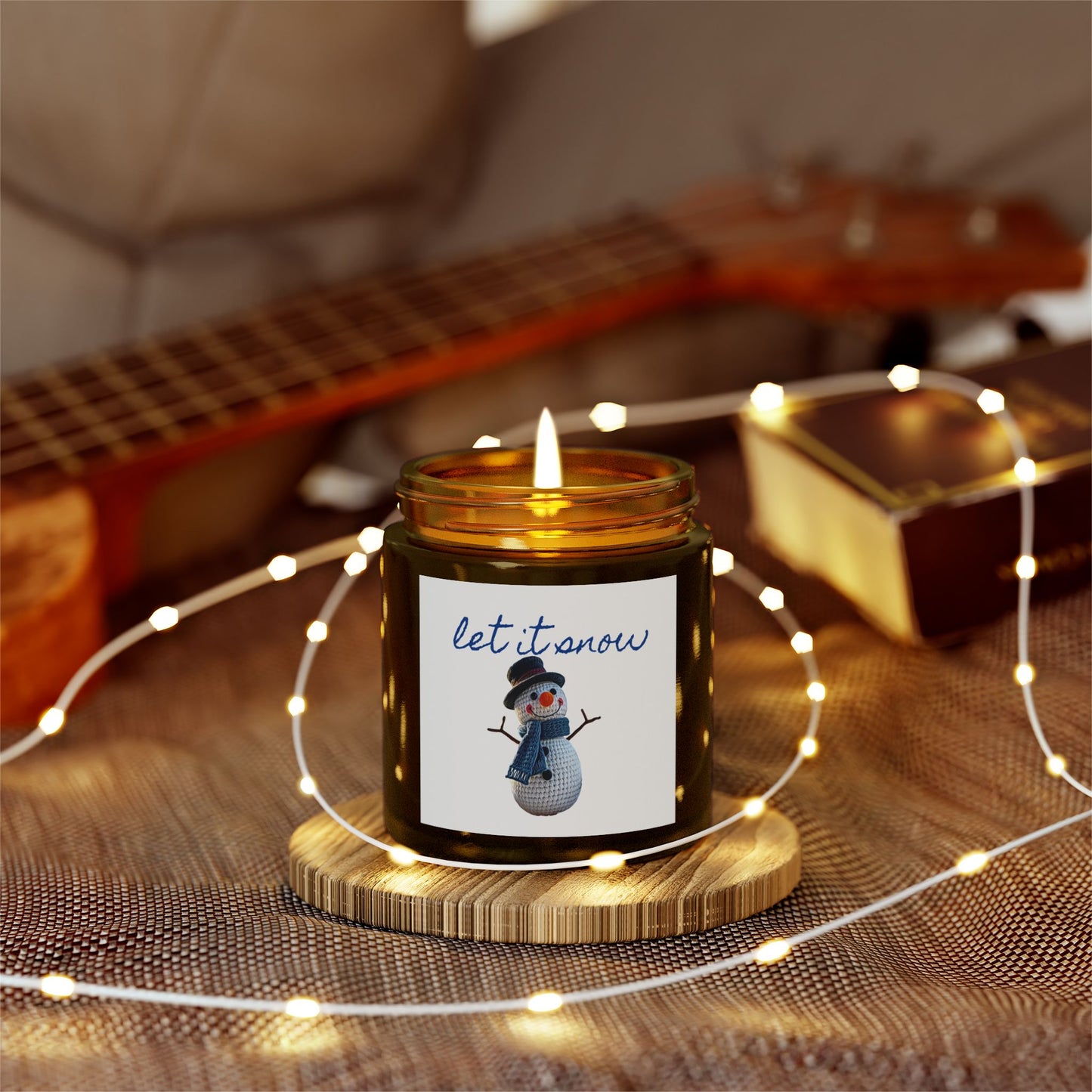 Candle Snowman Design Scented Candle