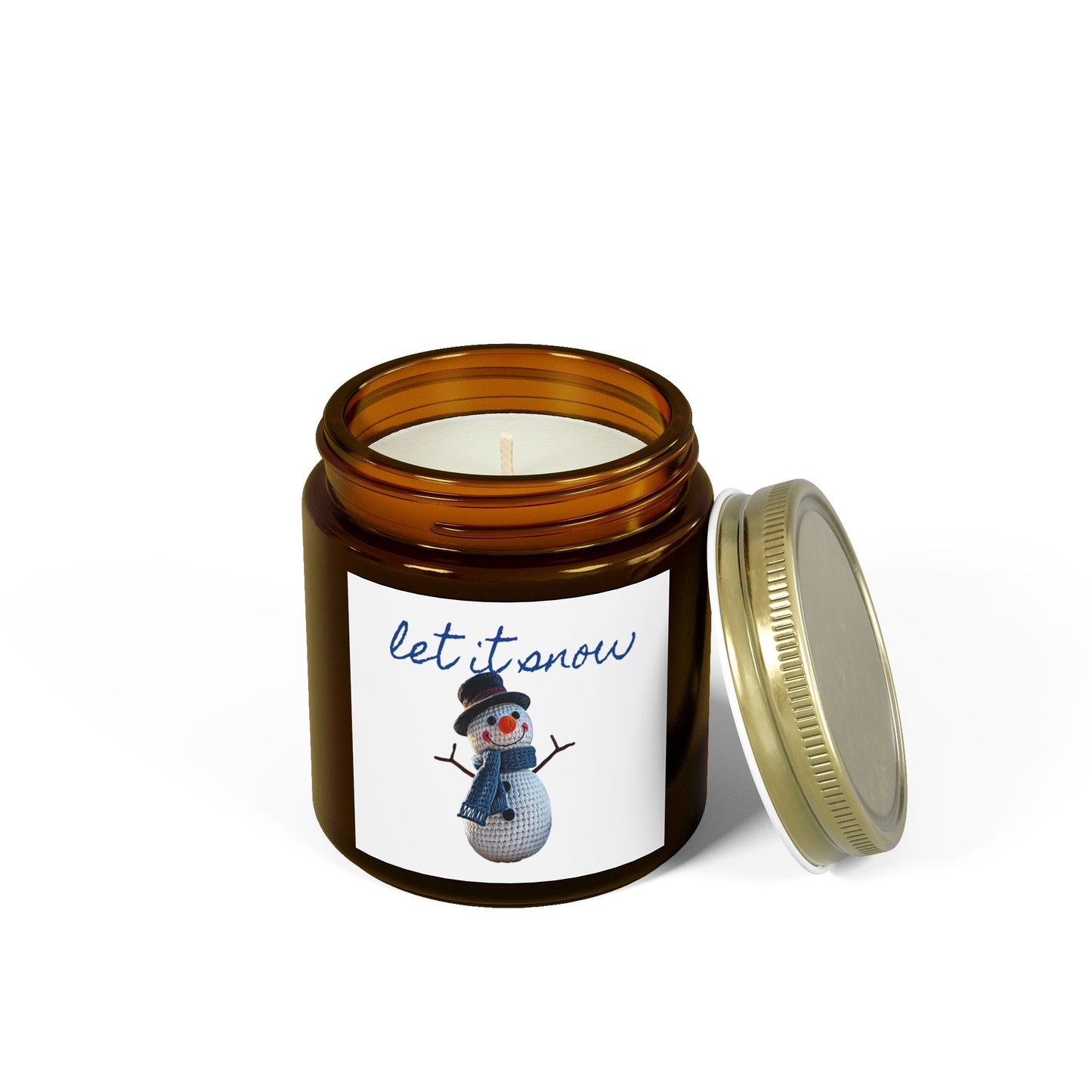 Candle Snowman Design Scented Candle