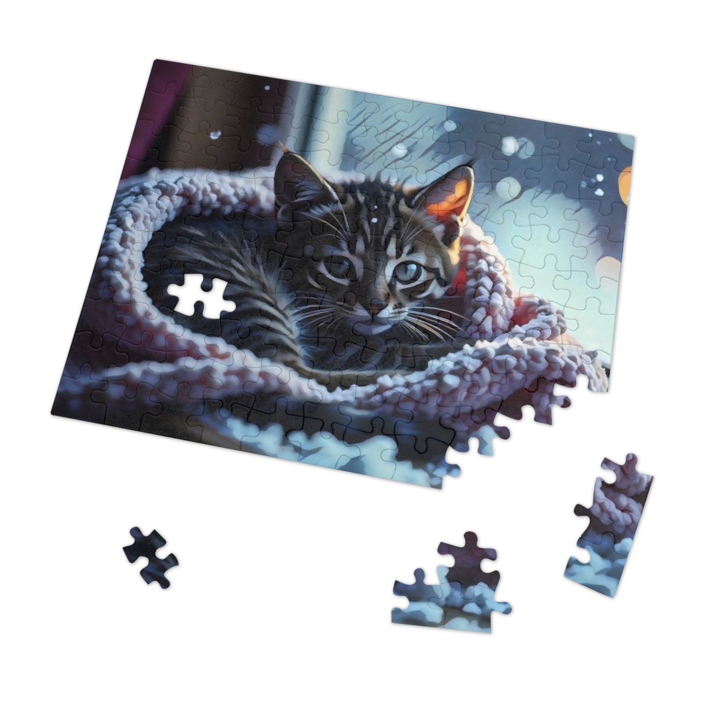 Jigsaw Puzzle - Cozy Winter Vigil by Chaia Malana Art