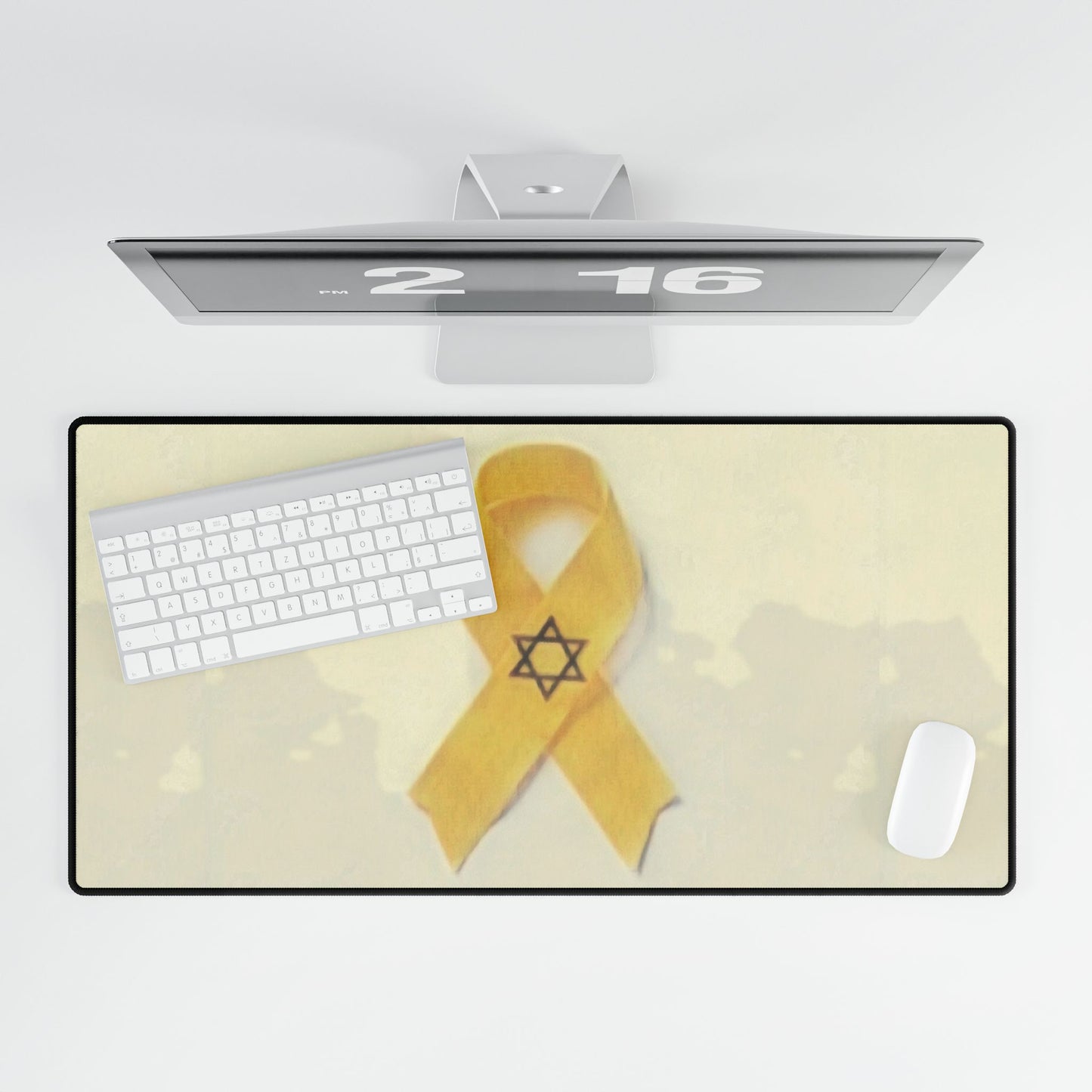 Desk Mats - Bring Them Home Now Yellow Ribbon Design