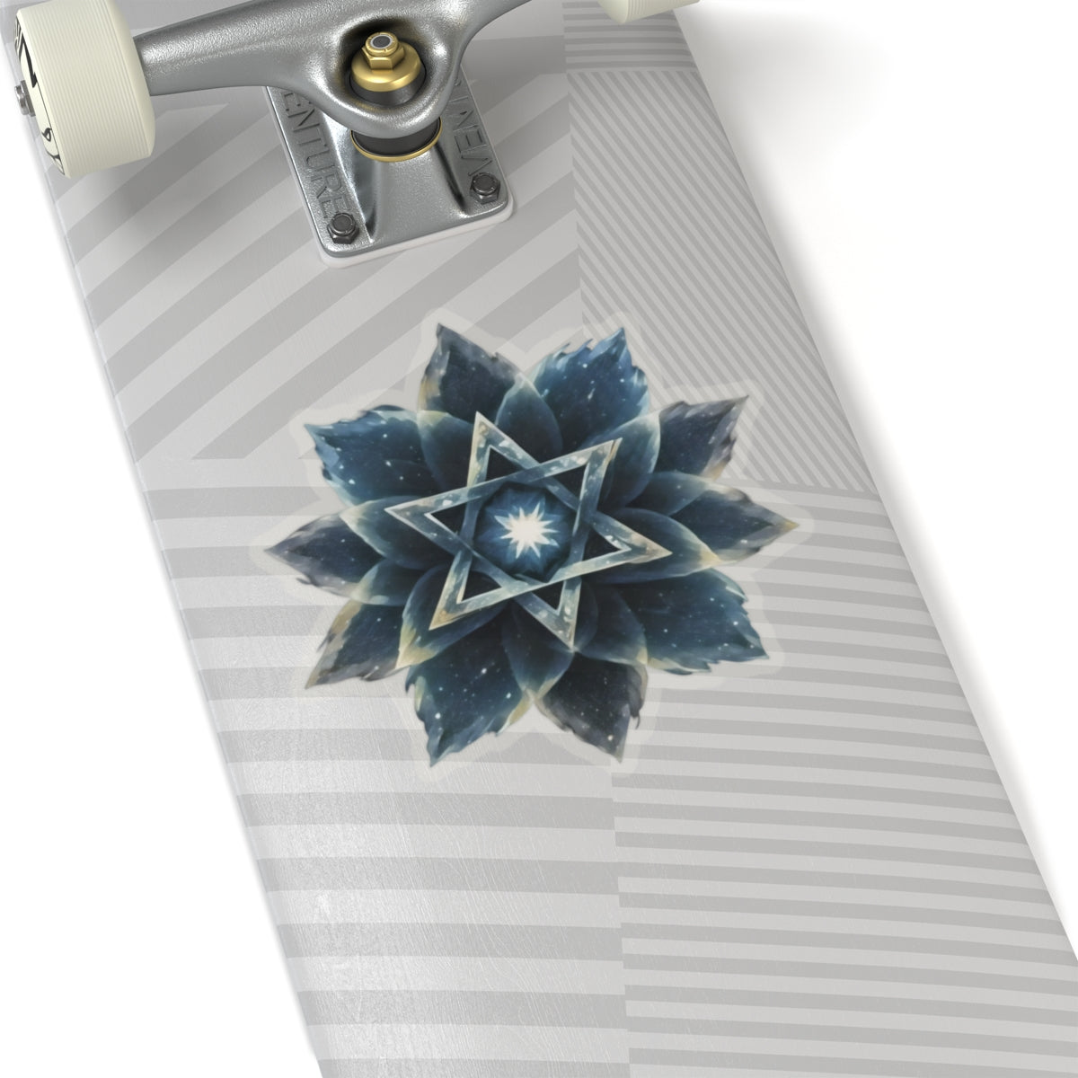 Sticker - "Cosmic Bloom" Blue Lotus Star of David Art Print