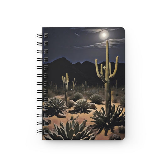 Spiral Bound Journal - Moonlight Desert Art Print