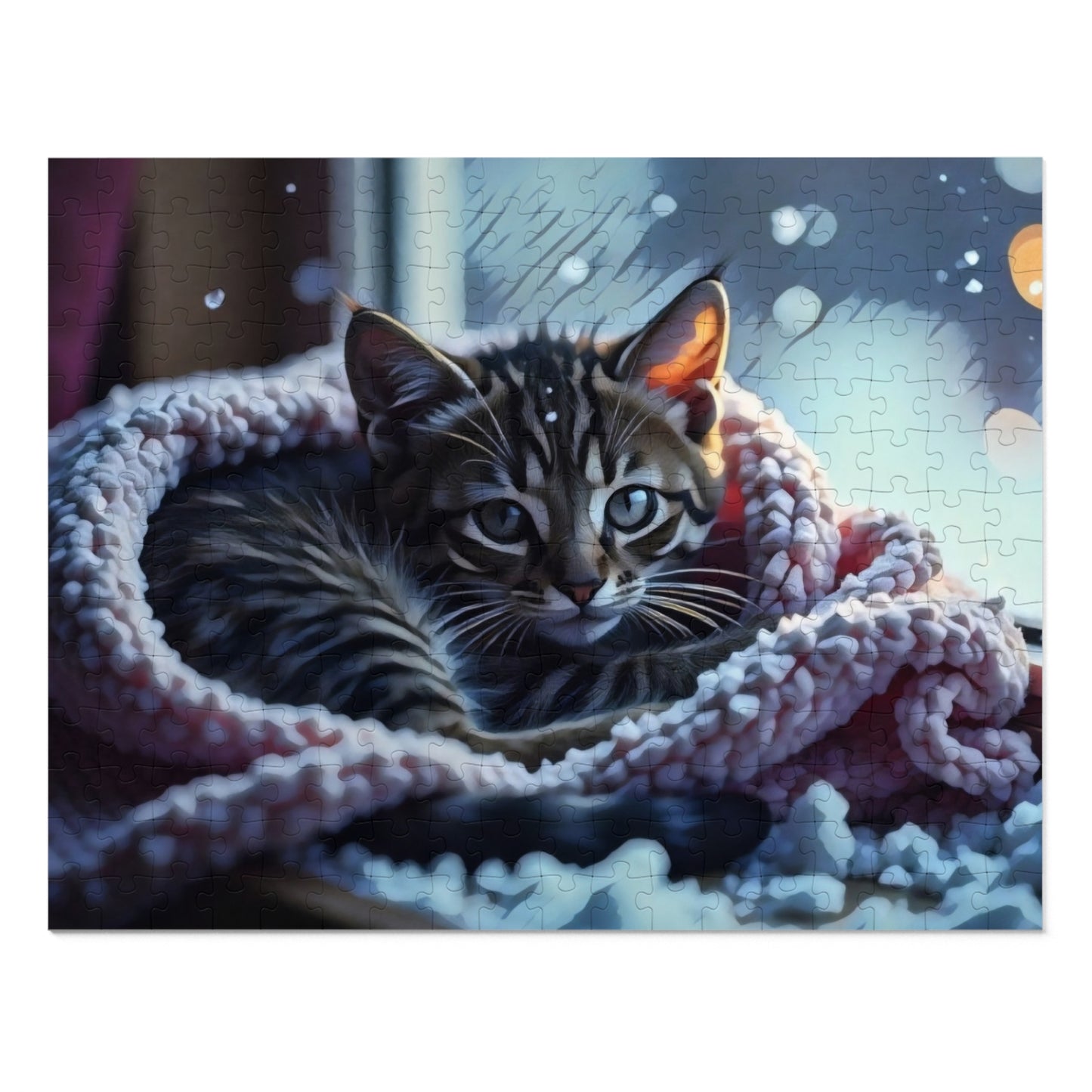 Jigsaw Puzzle - Cozy Winter Vigil by Chaia Malana Art