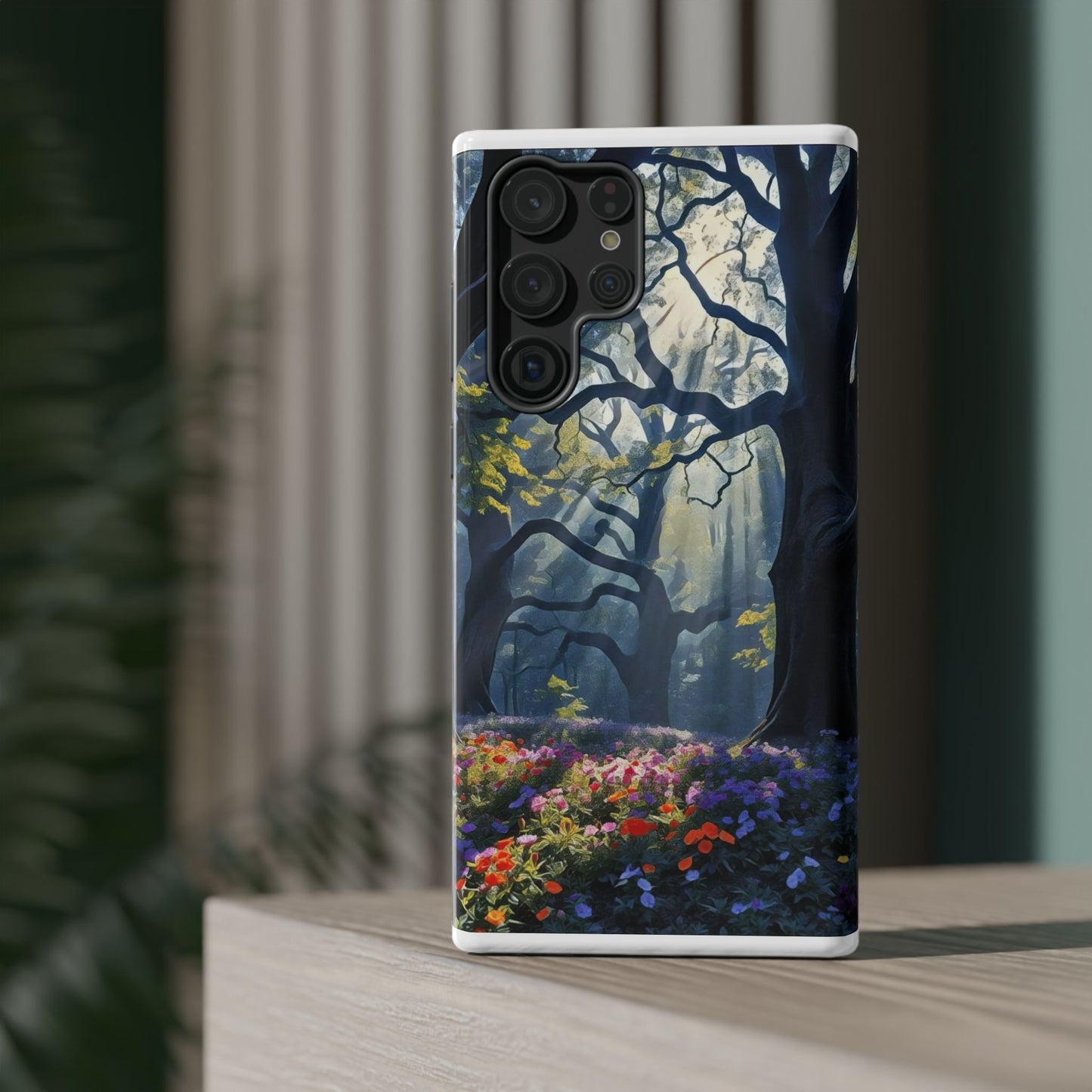 Phone Cases - Fantasy Woodland Scene Art Painting Design - "Enchanted Morning in the Woodland Grove"