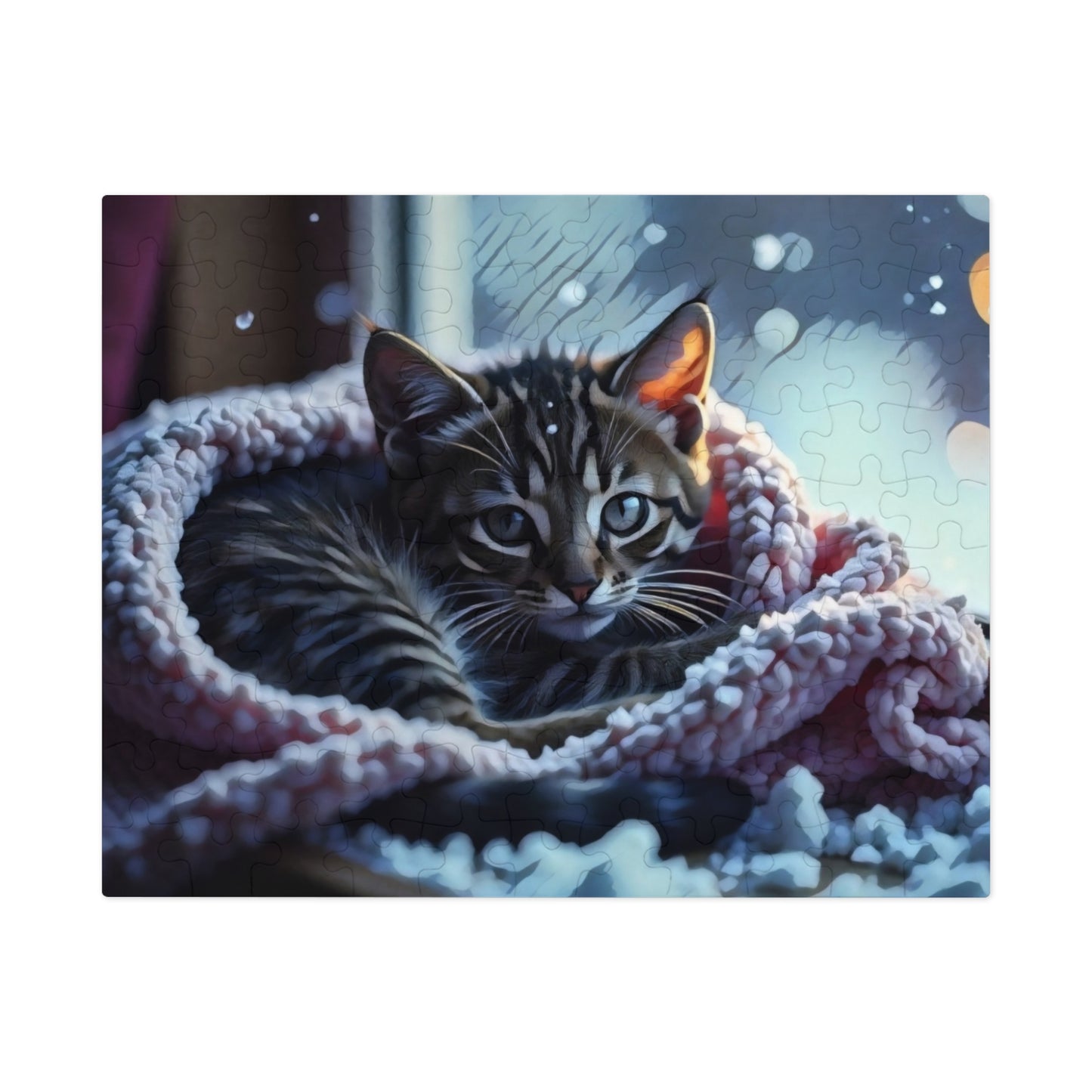 Jigsaw Puzzle - Cozy Winter Vigil by Chaia Malana Art