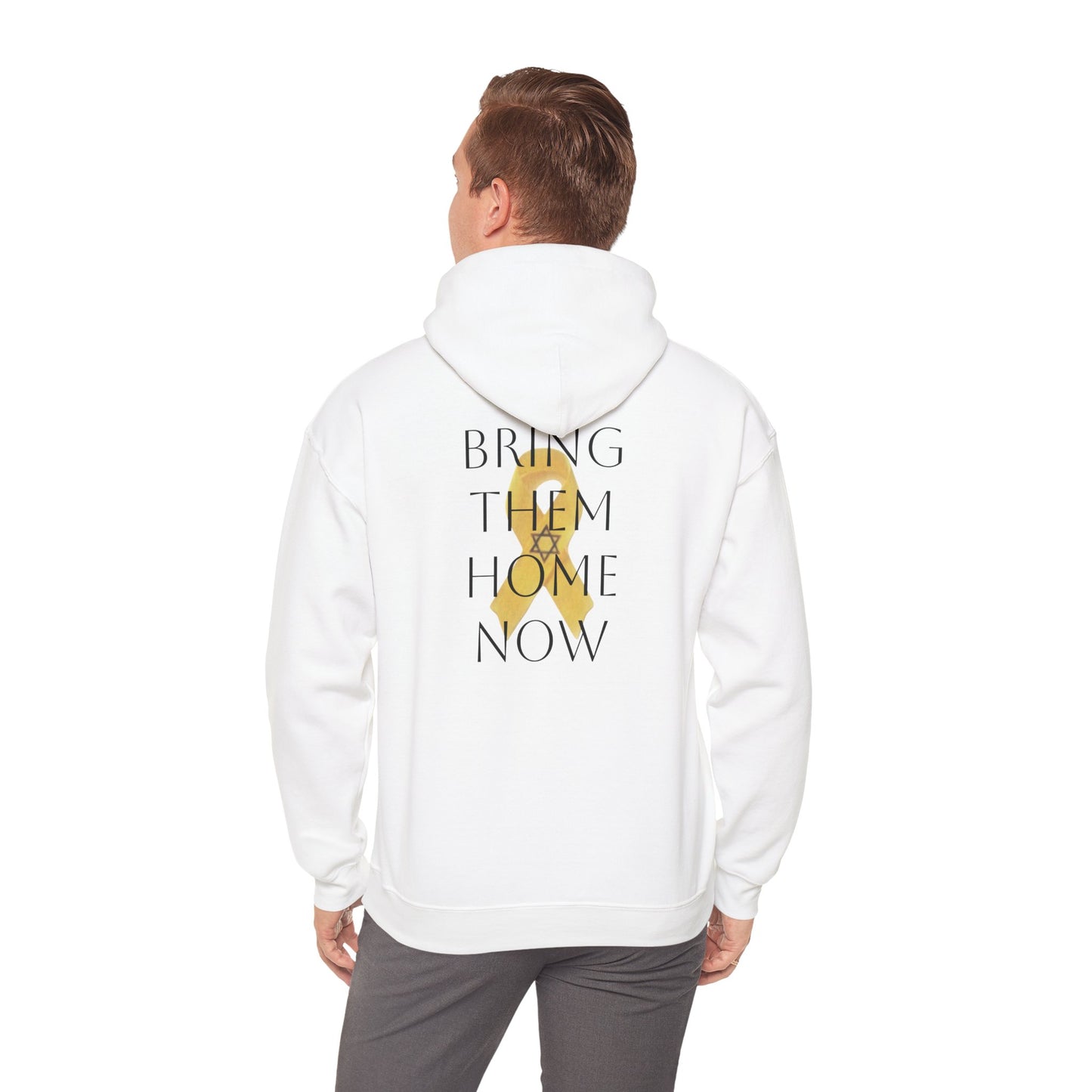 Unisex Heavy Blend™ Hooded Sweatshirt - Yellow Awareness Ribbon Bring Them Home Now